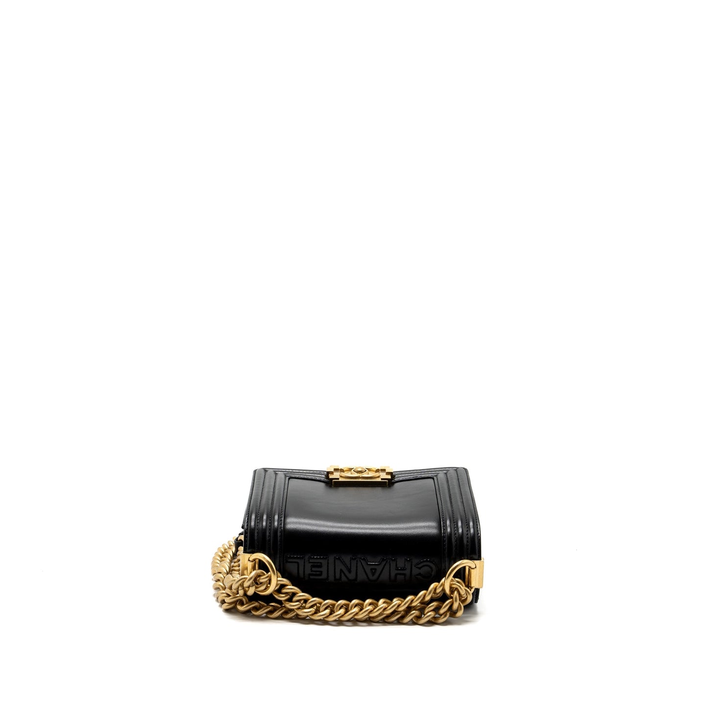 Chanel mini square boy bag limited edition calfskin black  (microchip)
