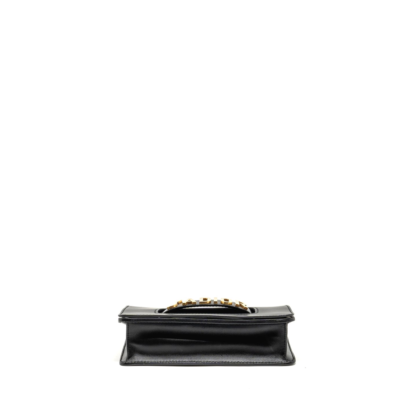 J'ADIOR Medium Flap Purse With Chain Leather Black