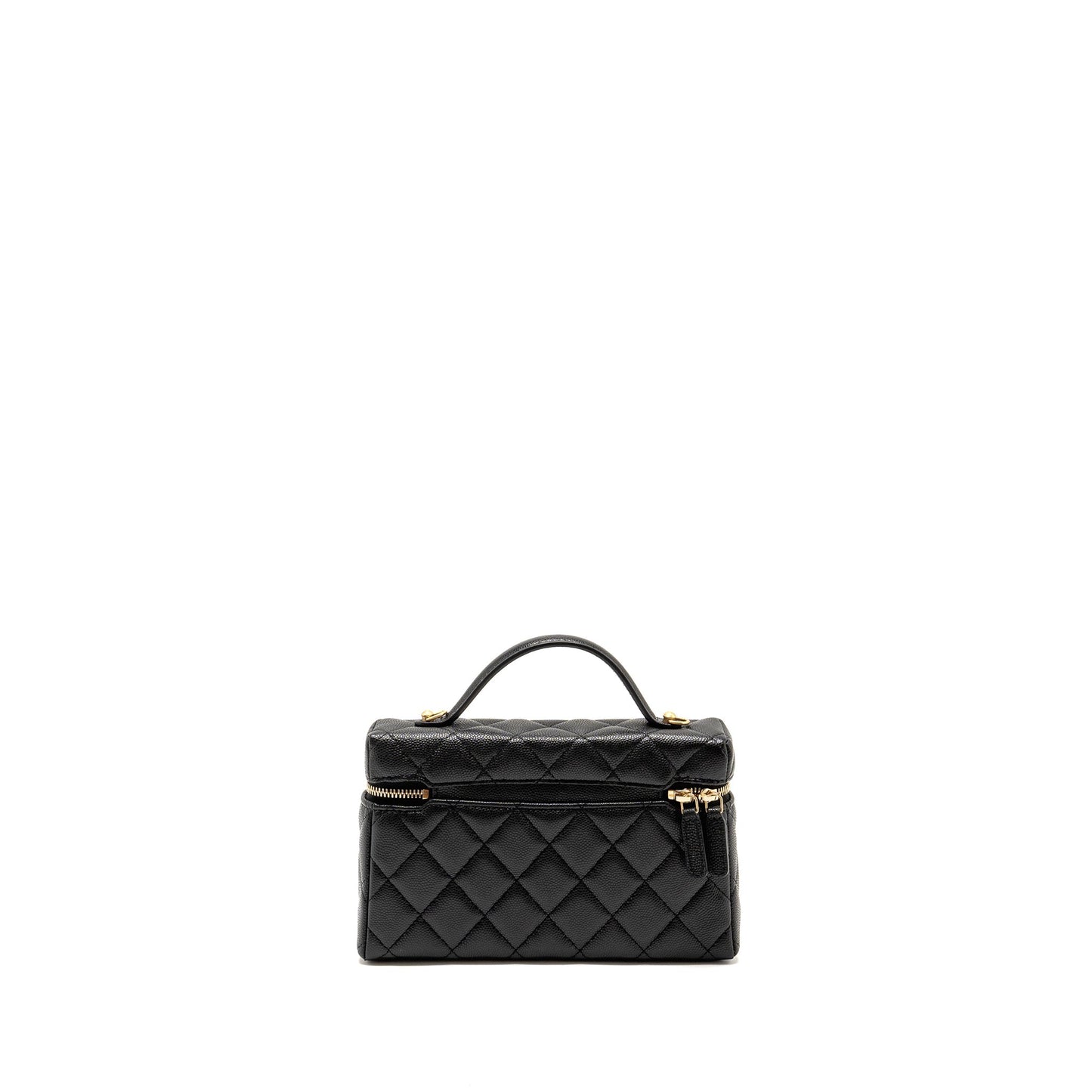 Chanel Top Handle Vanity Bag Caviar Black  (Microchip)