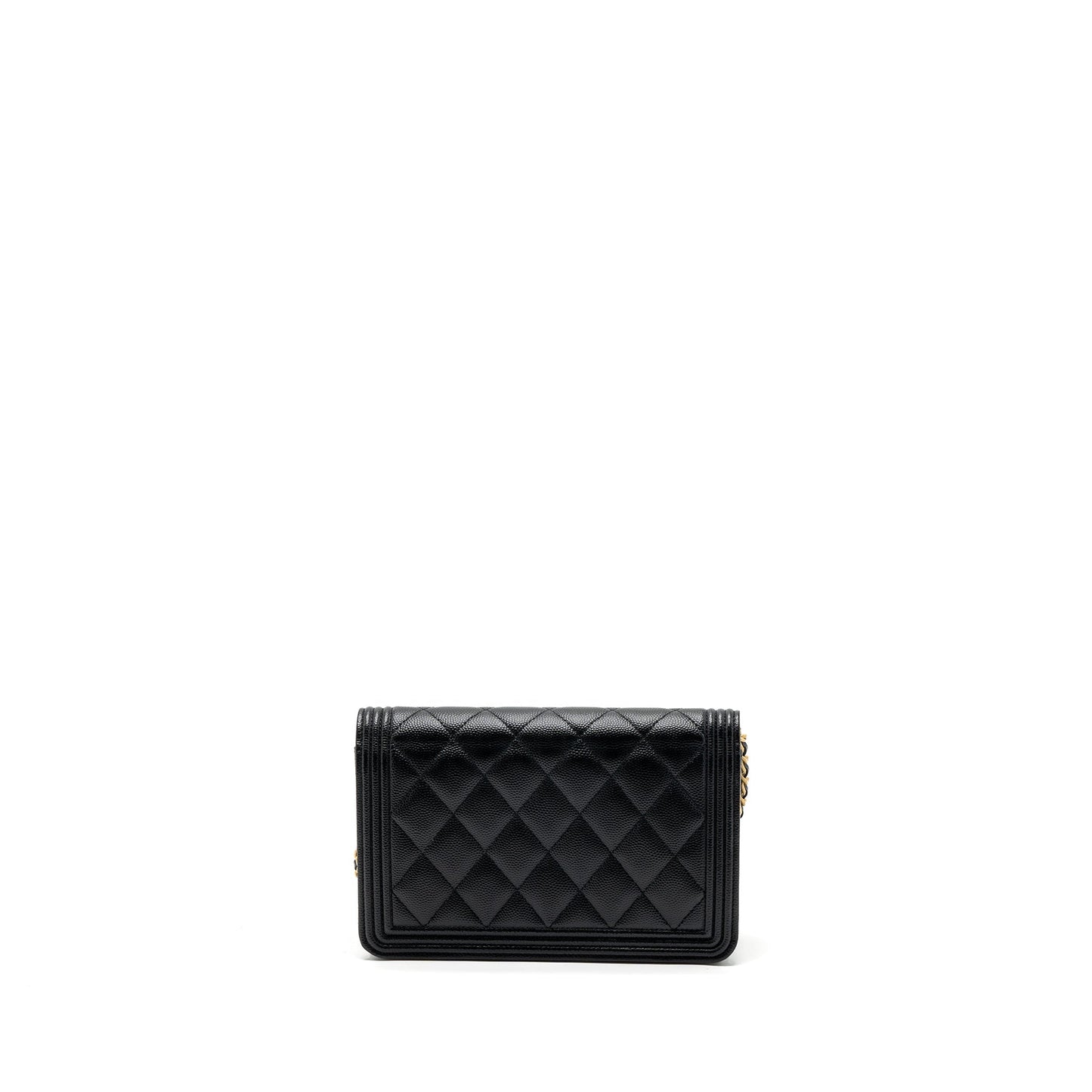 Chanel Boy Wallet On Chain Caviar Black