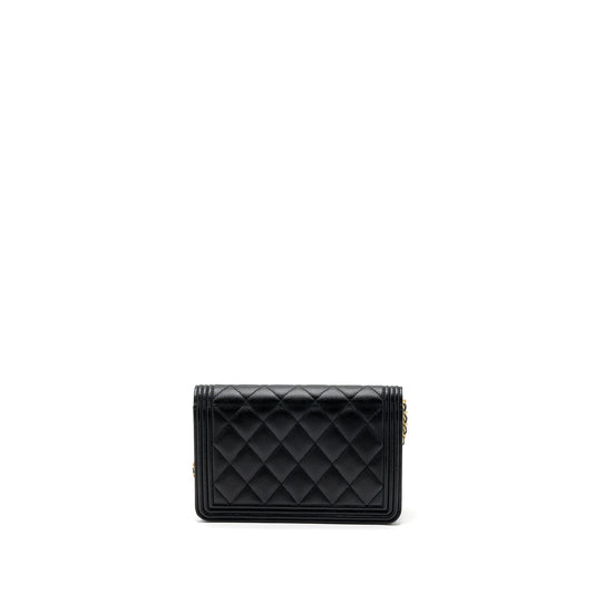 Chanel Boy Wallet On Chain Caviar Black