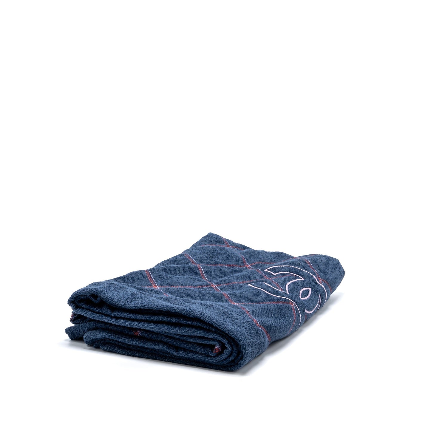 Chanel Coco Beach Tote Bag with Towel/Pouch Set Terry Cloth Navy