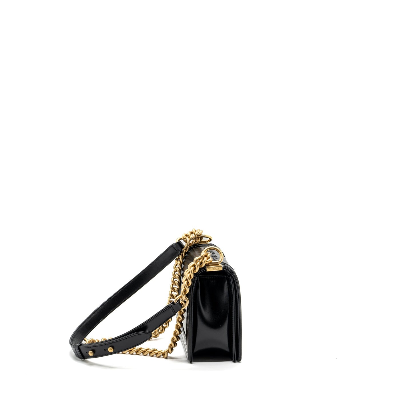 Chanel mini square boy bag limited edition calfskin black  (microchip)