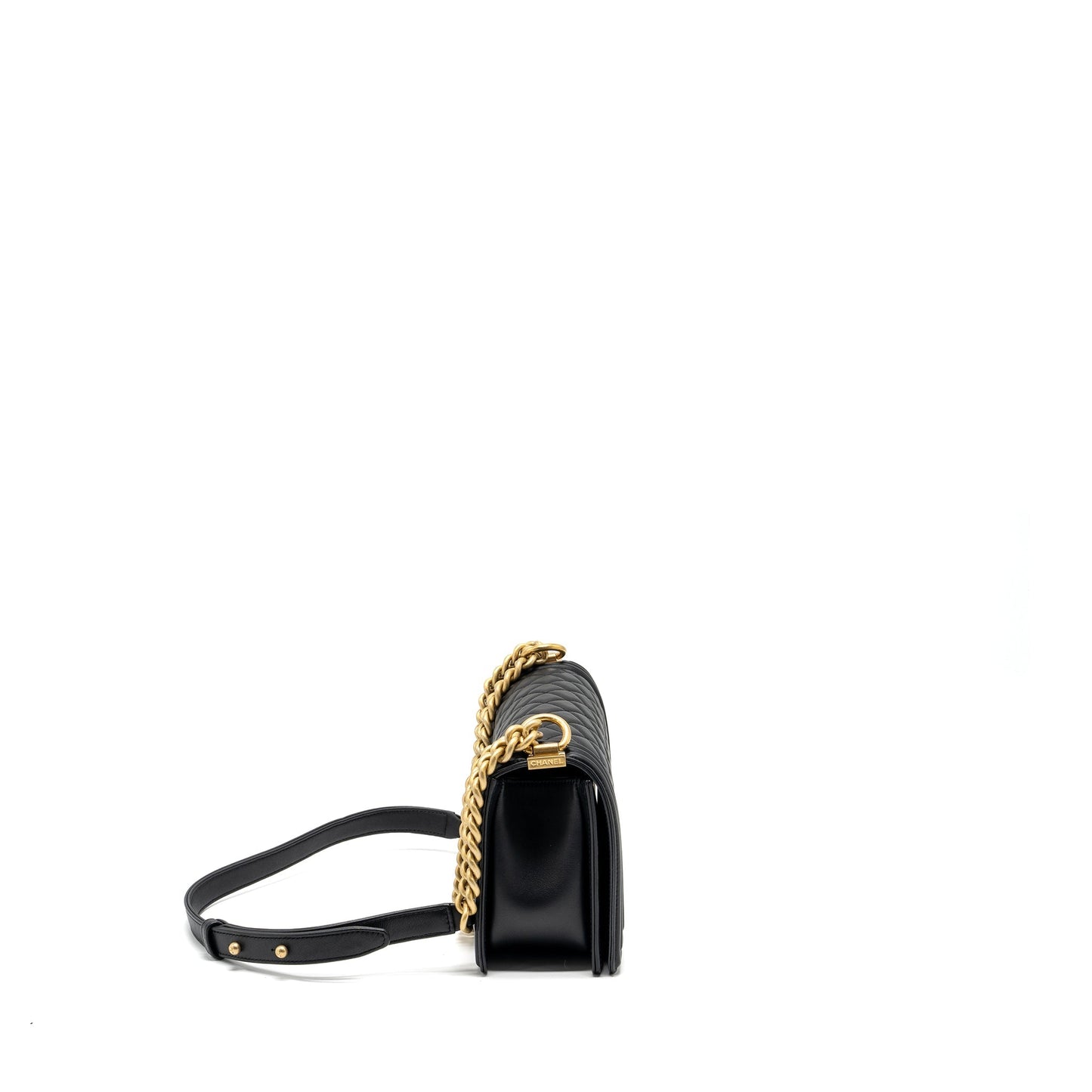 Chanel medium boy bag smooth calfskin black
