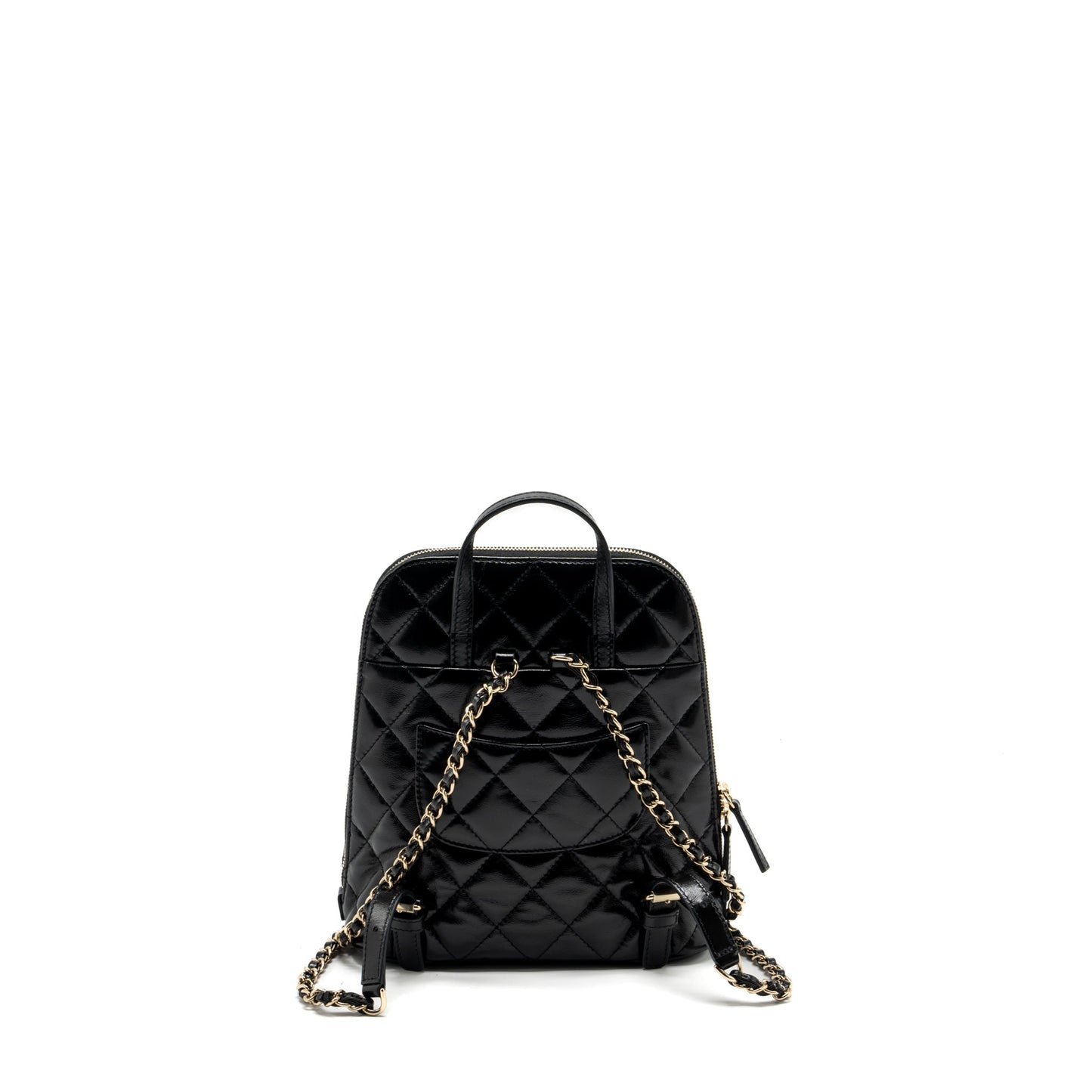 Chanel 22A Mini Backpack Patent Black L (microchip)