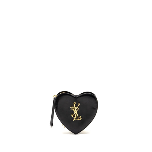 Saint Laurent/ Love Heart Clutch Lambskin Black