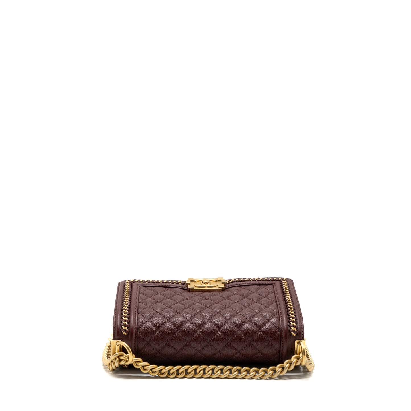 Chanel Medium Boy Bag Limited Edition Caviar Burgundy (microchip)