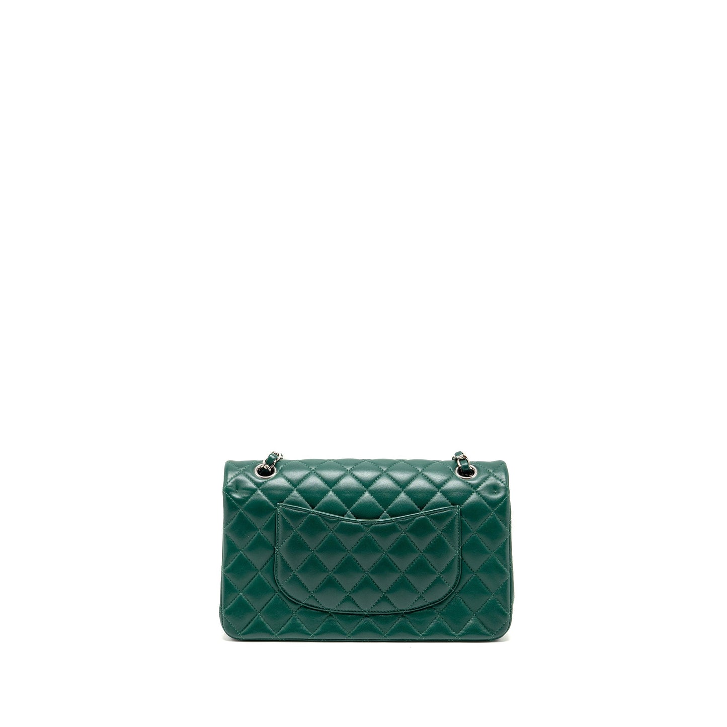 Chanel Medium Classic double flap bag lambskin green