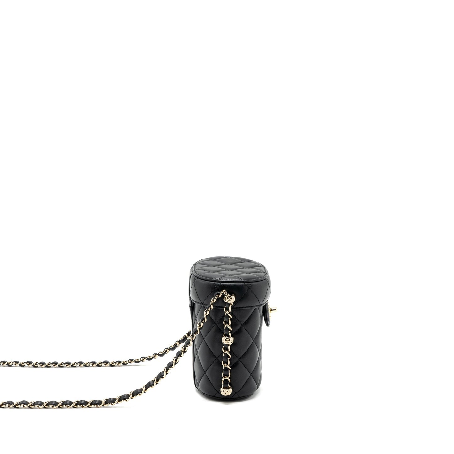 Chanel Vanity With Chain Lambskin Black L(Microchip)