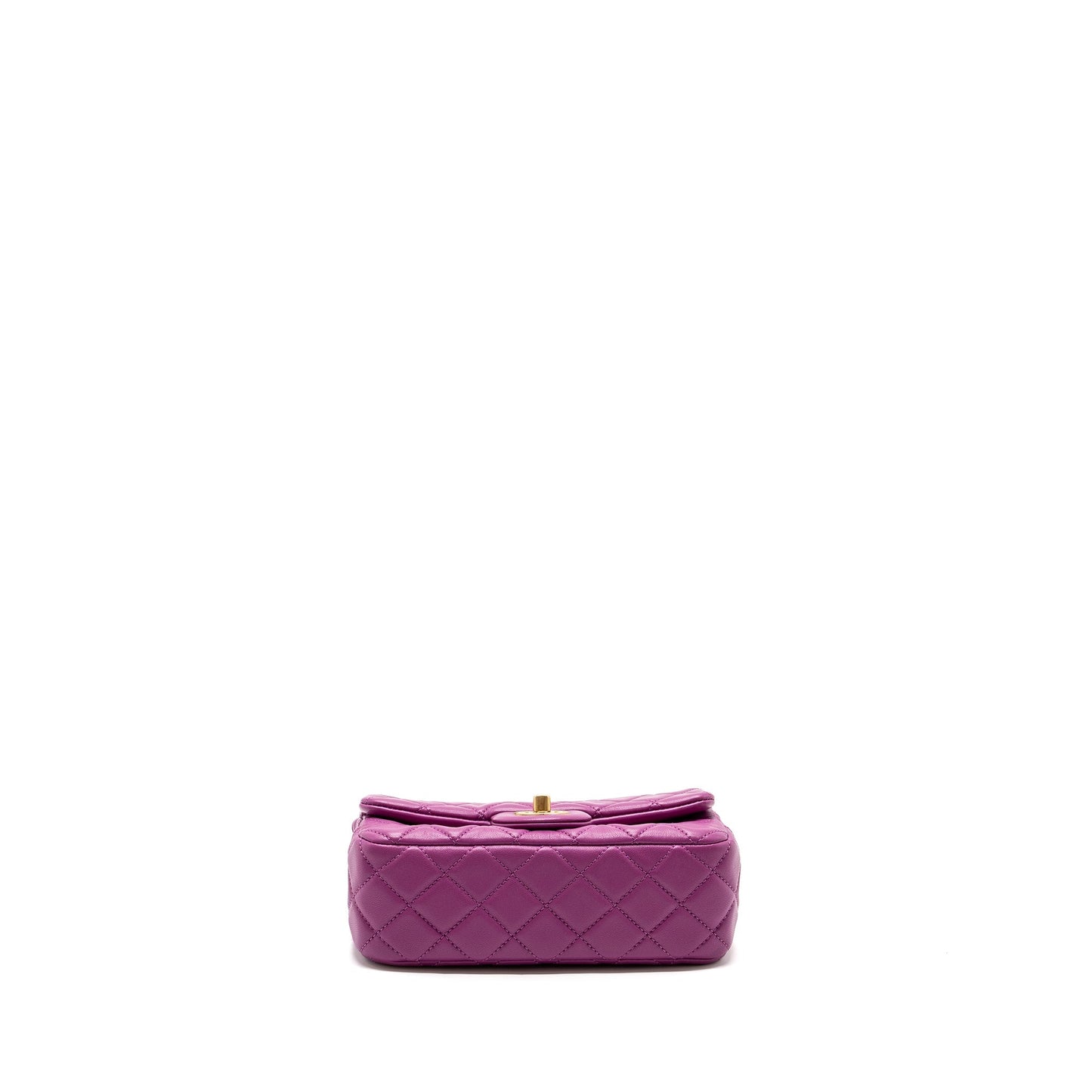 Chanel pearl crush mini rectangular flap bag lambskin purple