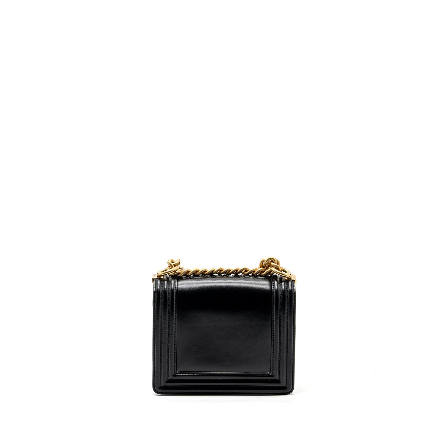Chanel mini square boy bag limited edition calfskin black  (microchip)