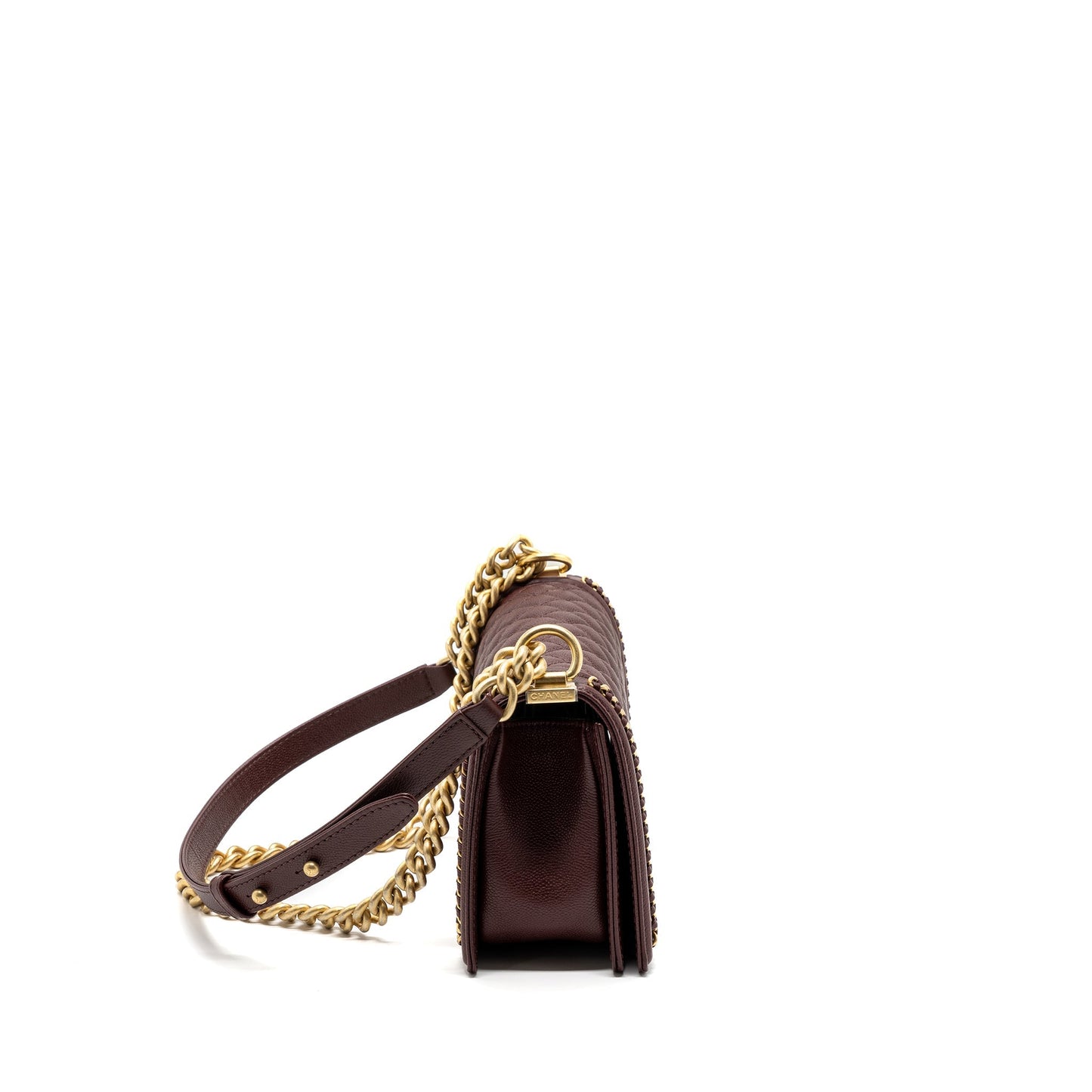 Chanel Medium Boy Bag Limited Edition Caviar Burgundy (microchip)