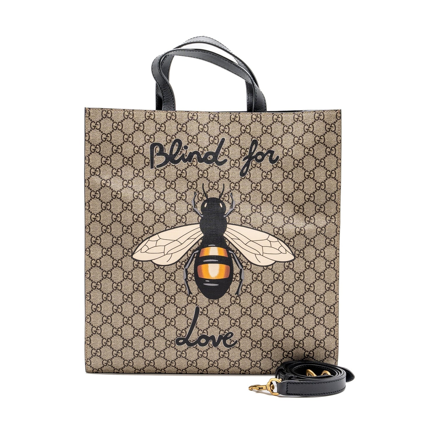 Gucci blind for love tote bag GG supreme canvas black/ multicolour