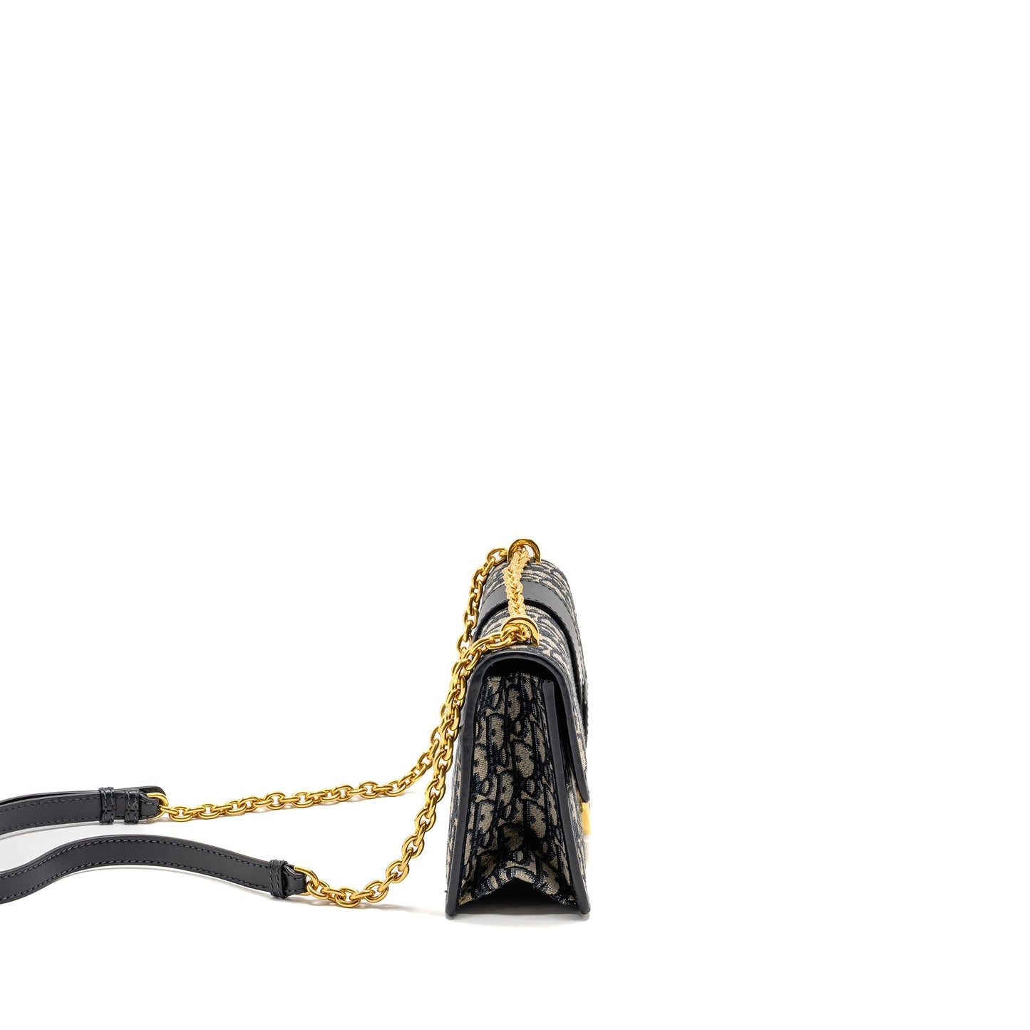 Dior 30 Montaigne Chain Purse Oblique Jacquard Blue