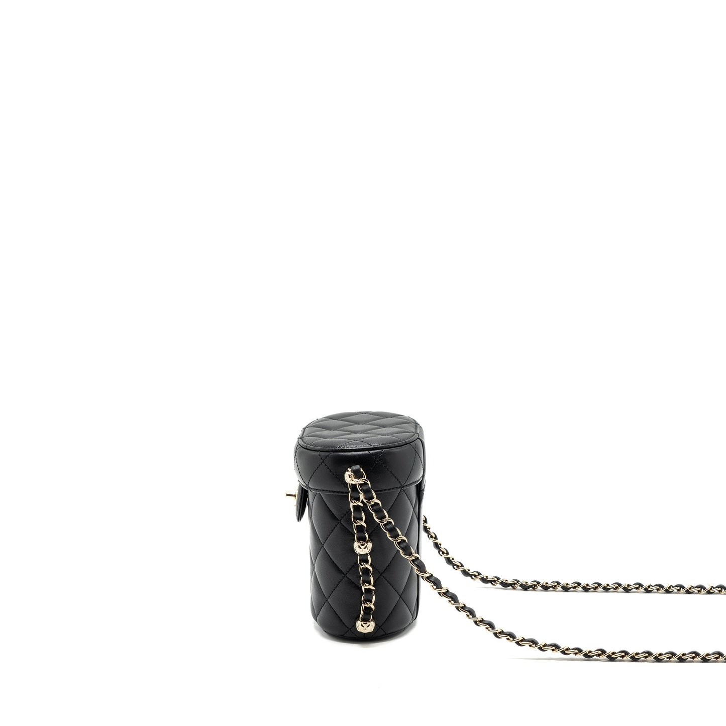 Chanel Vanity With Chain Lambskin Black L(Microchip)
