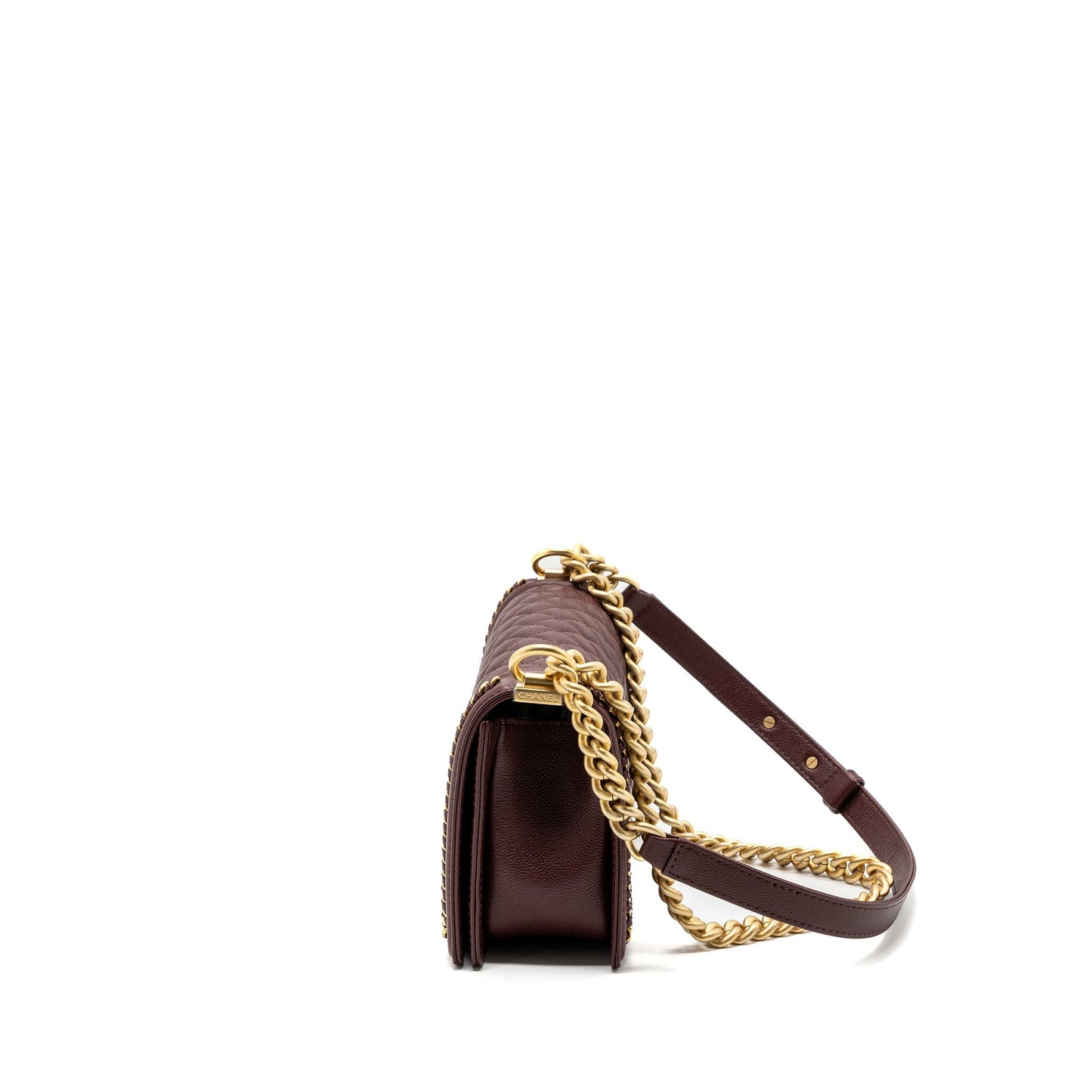 Chanel Medium Boy Bag Limited Edition Caviar Burgundy (microchip)