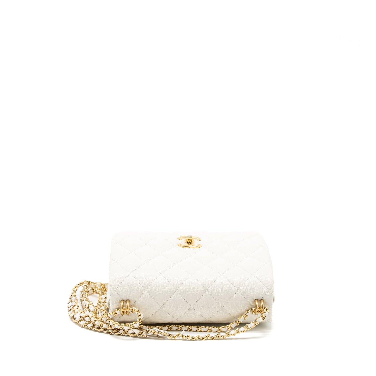 Chanel 21K Coco First Caviar White Brushed  (Microchip)