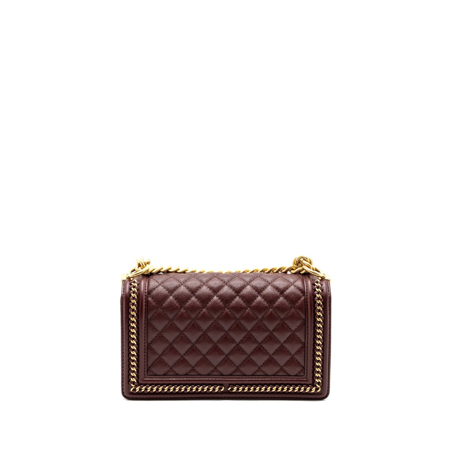 Chanel Medium Boy Bag Limited Edition Caviar Burgundy (microchip)