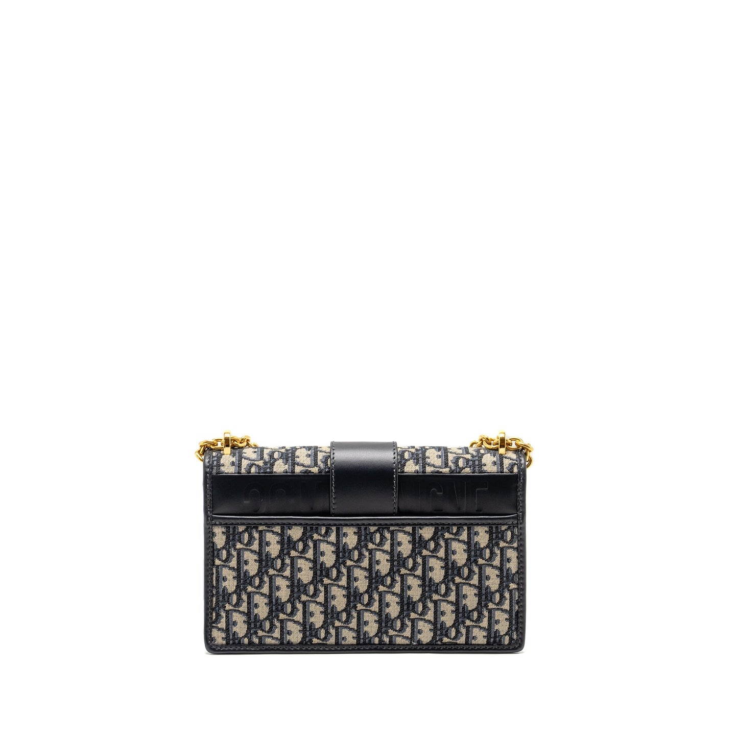 Dior 30 Montaigne Chain Purse Oblique Jacquard Blue