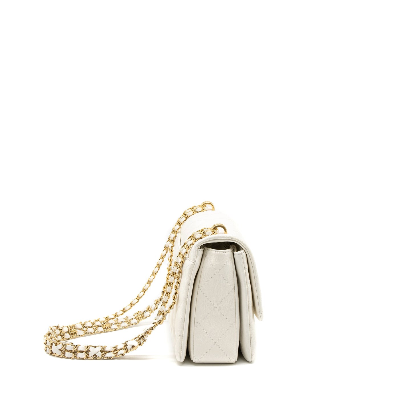 Chanel 21K Coco First Caviar White Brushed  (Microchip)