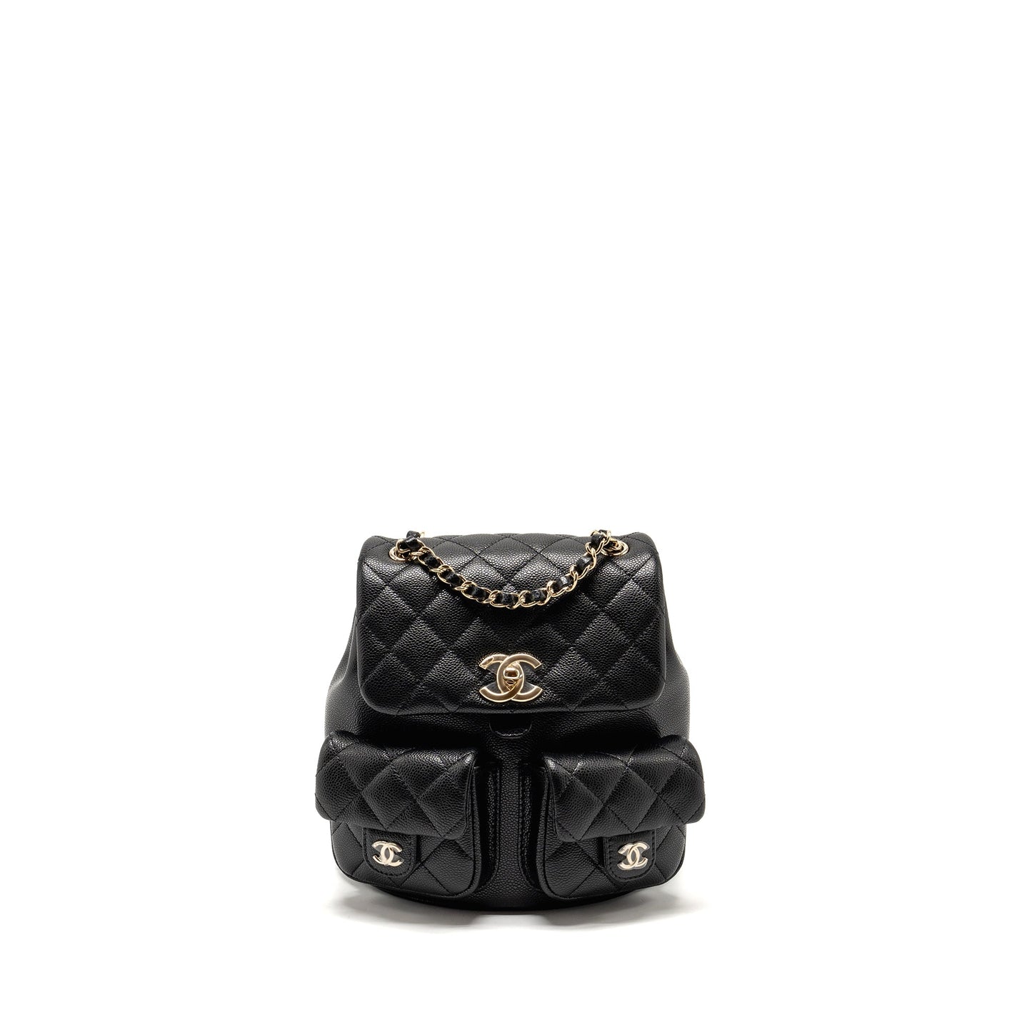 Chanel Triple Pack Duma Backpack Caviar Black L (Microchip)
