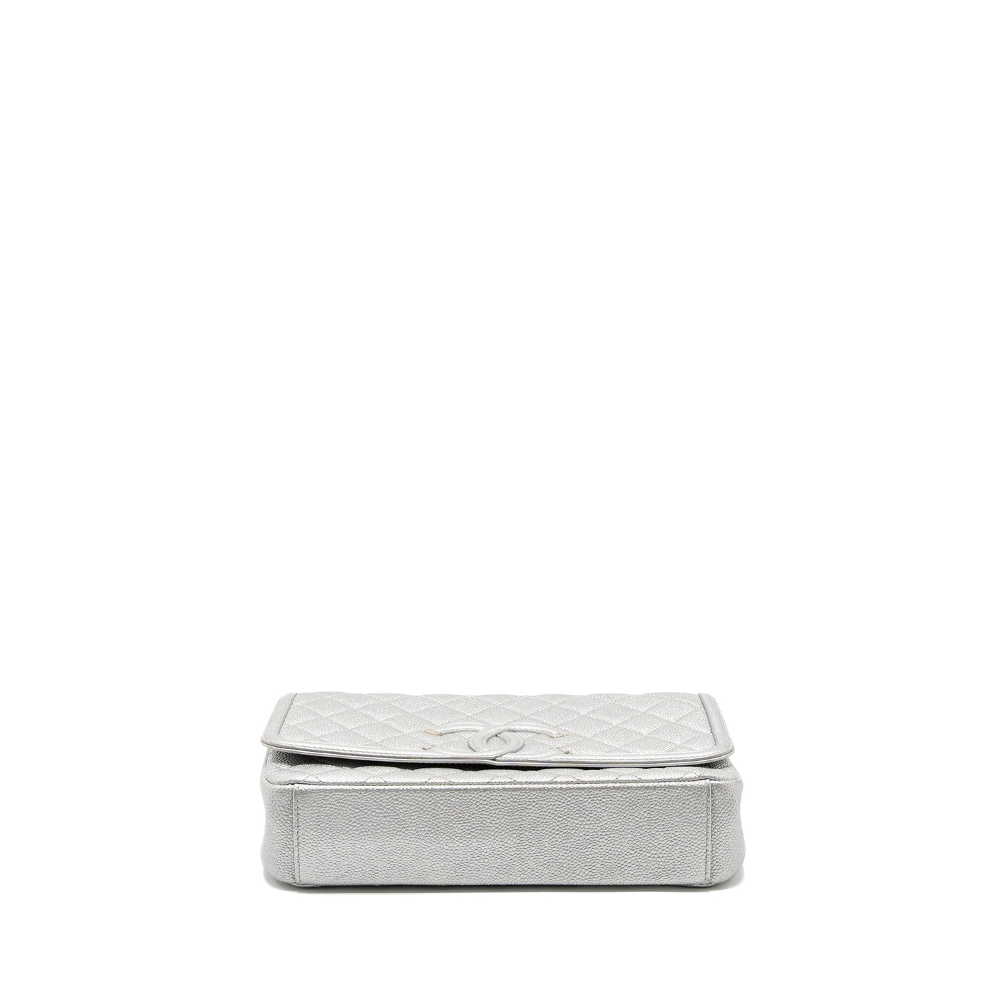 Chanel Filigree Flap Bag Caviar Silver