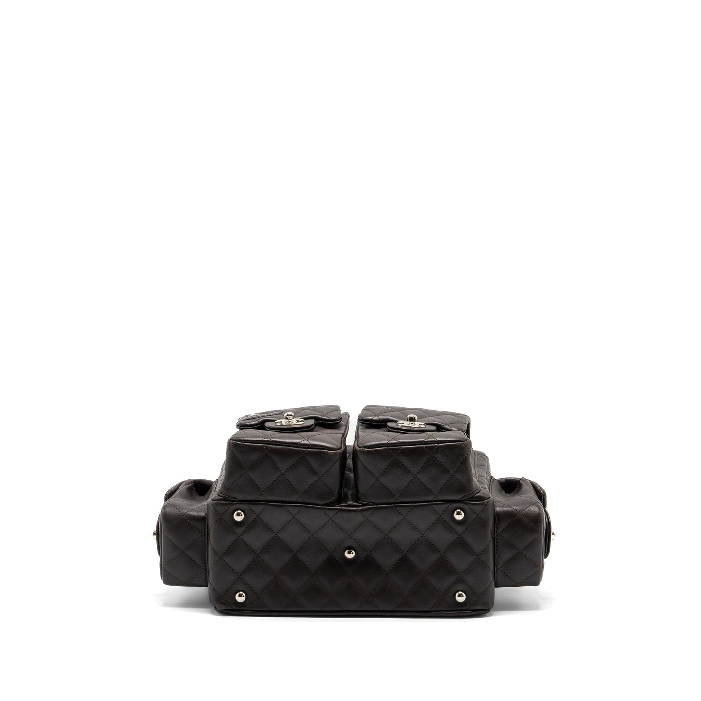 Chanel  Cambo Reporter Bag Calfskin Dark Brown