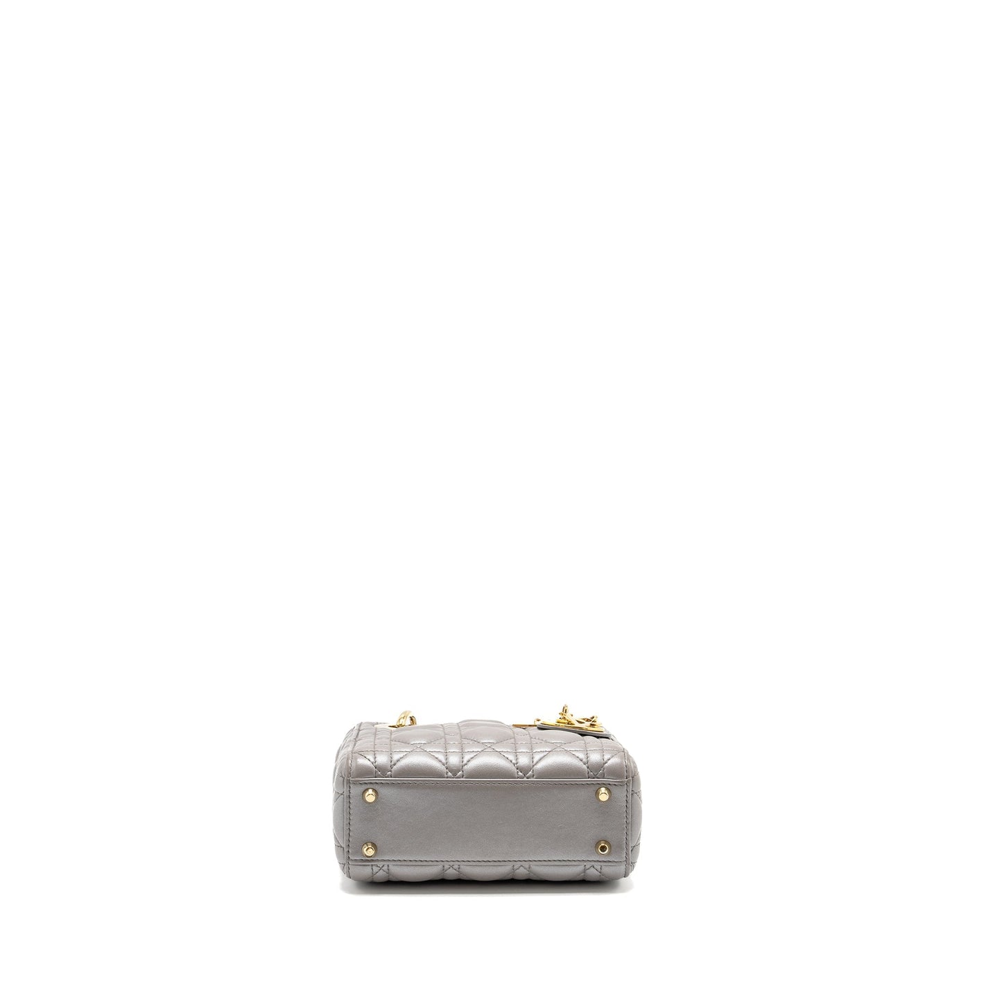 Dior Mini Lady Dior Lambskin Iridescent Grey