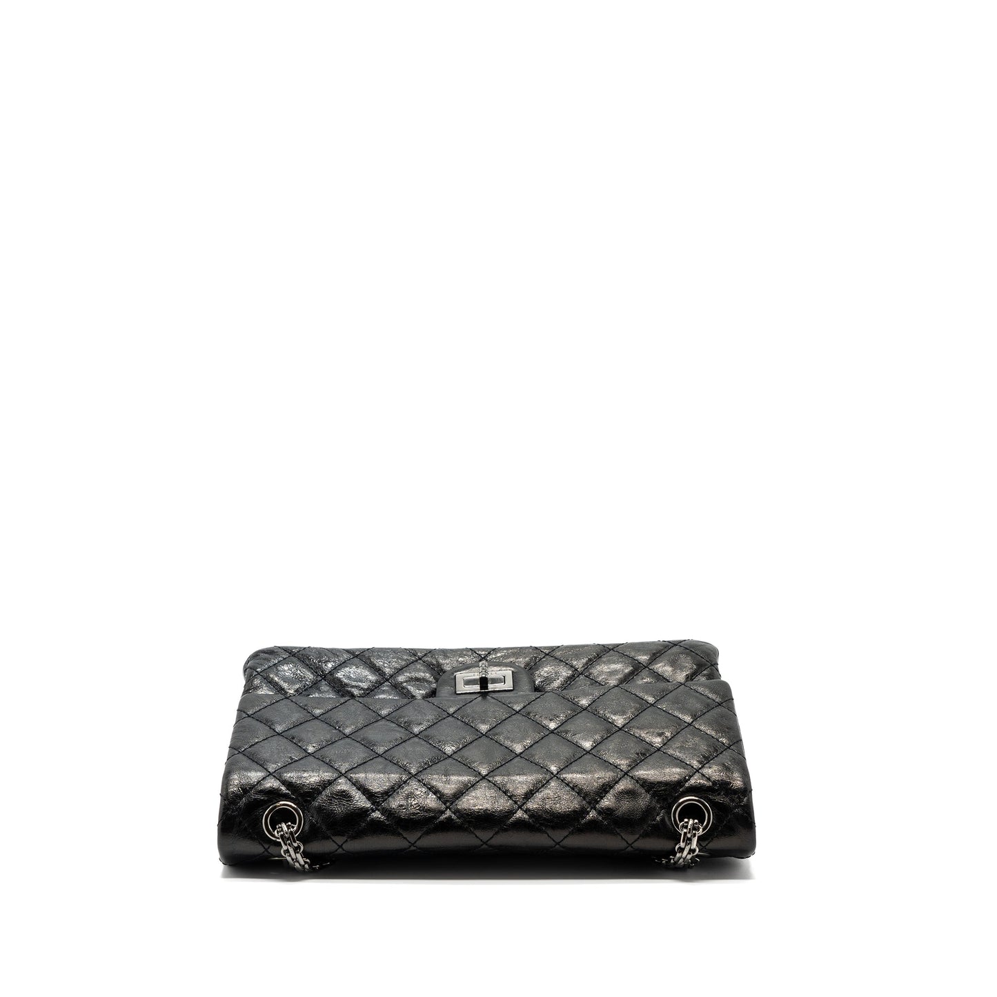 Chanel 2.55 226 Reissue Double Flap Bag Grained Calfskin Black