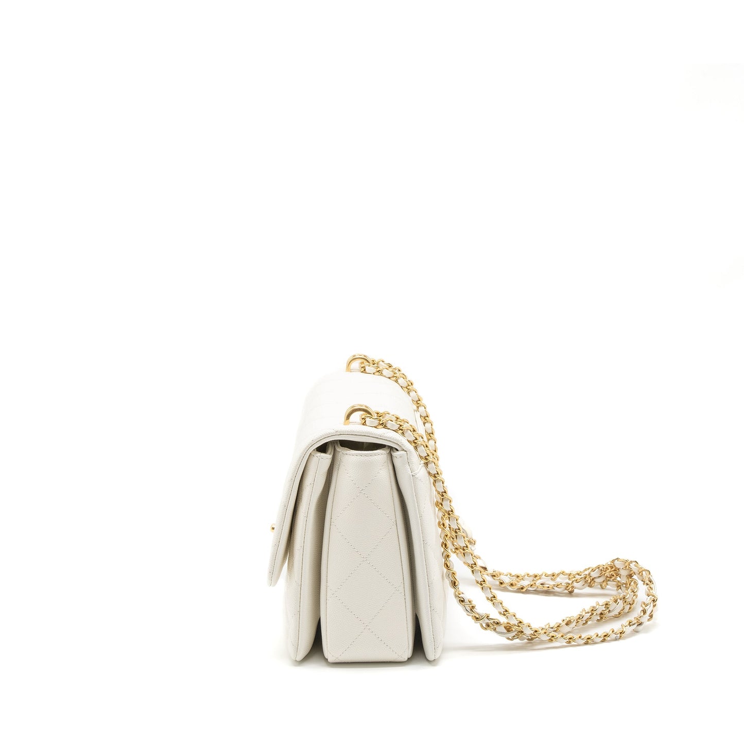 Chanel 21K Coco First Caviar White Brushed  (Microchip)