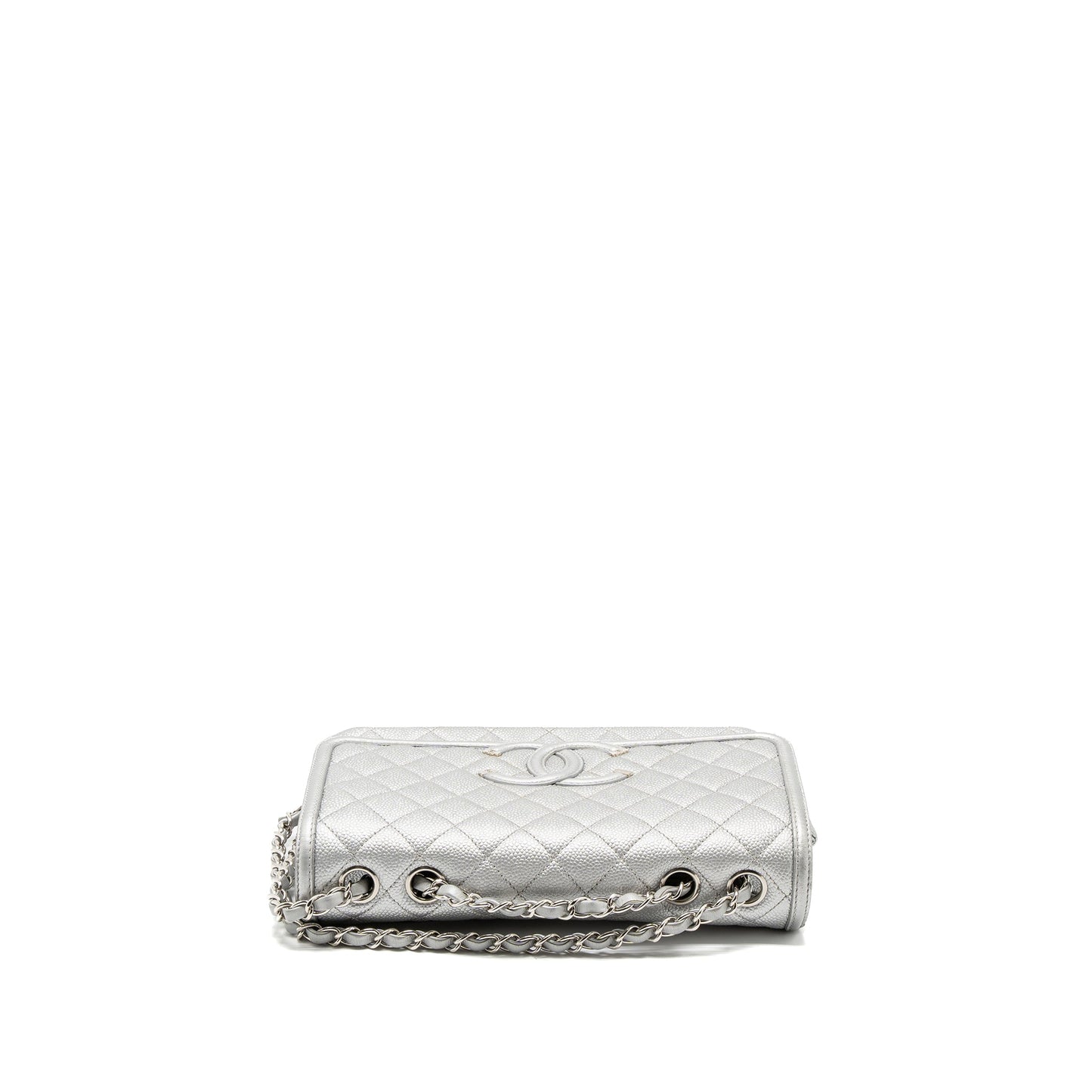 Chanel Filigree Flap Bag Caviar Silver