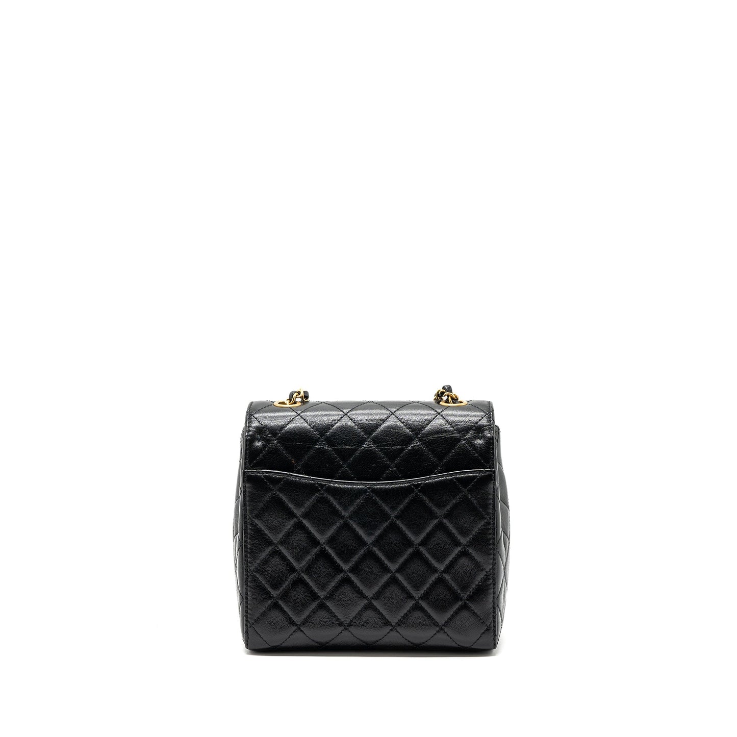 Chanel 22K retro new square large flap bag goatskin black  (microchip)