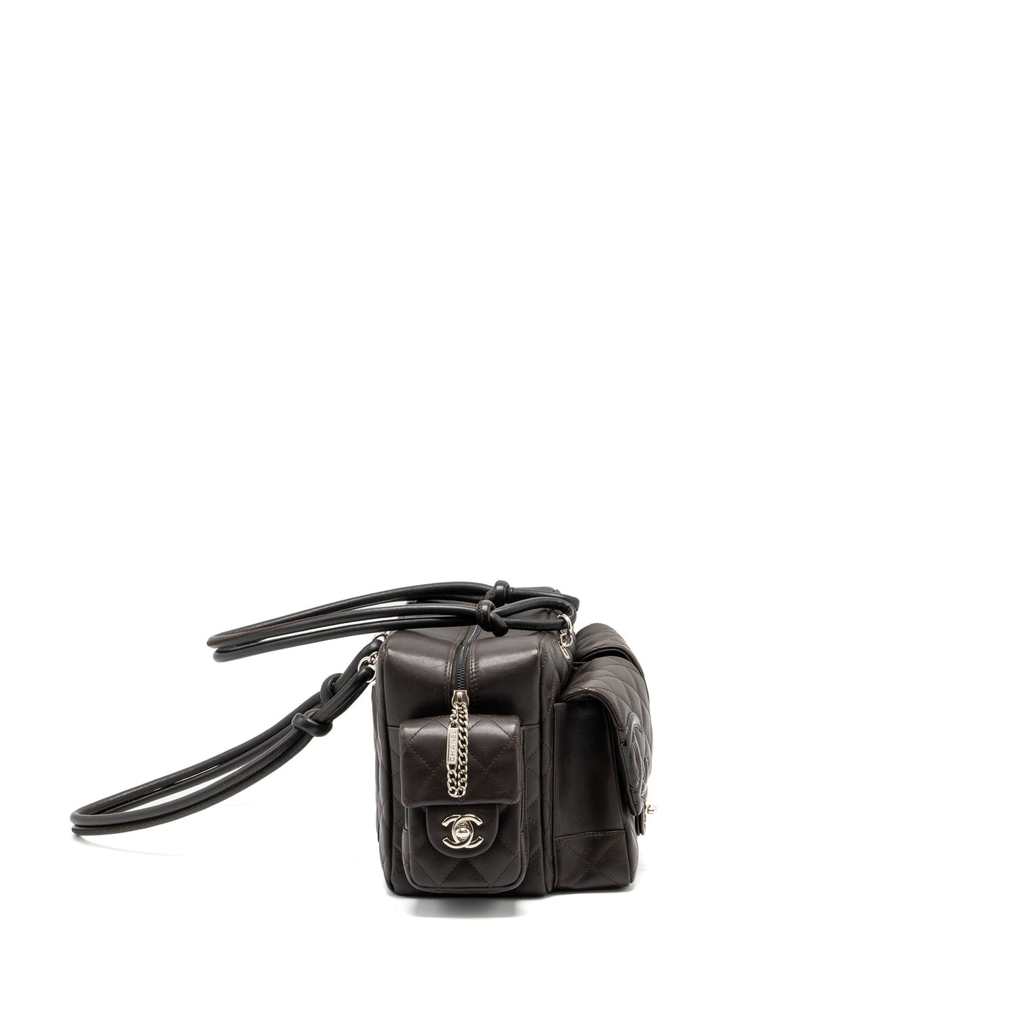 Chanel  Cambo Reporter Bag Calfskin Dark Brown