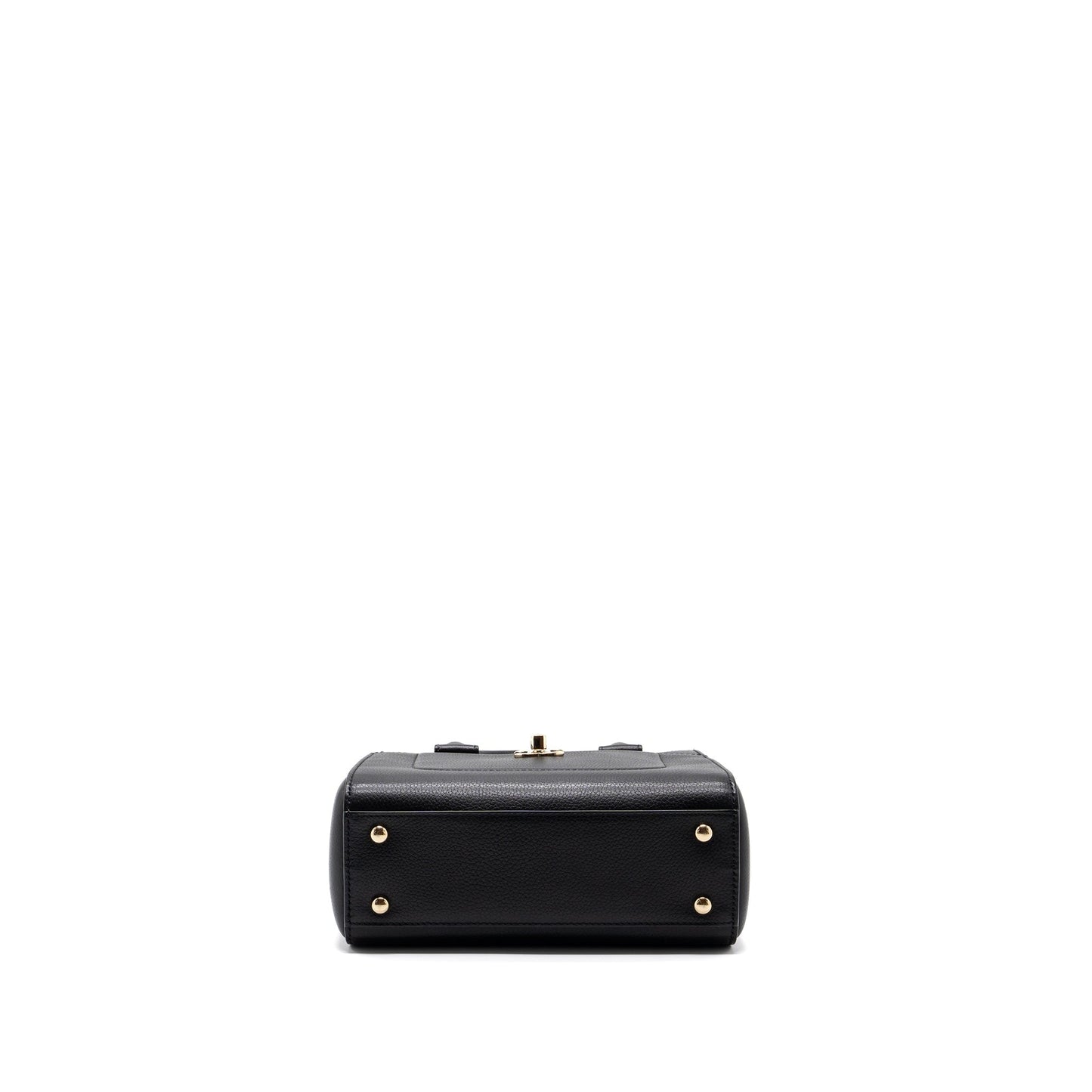 Chanel top handle small tote bag grained calfskin black L