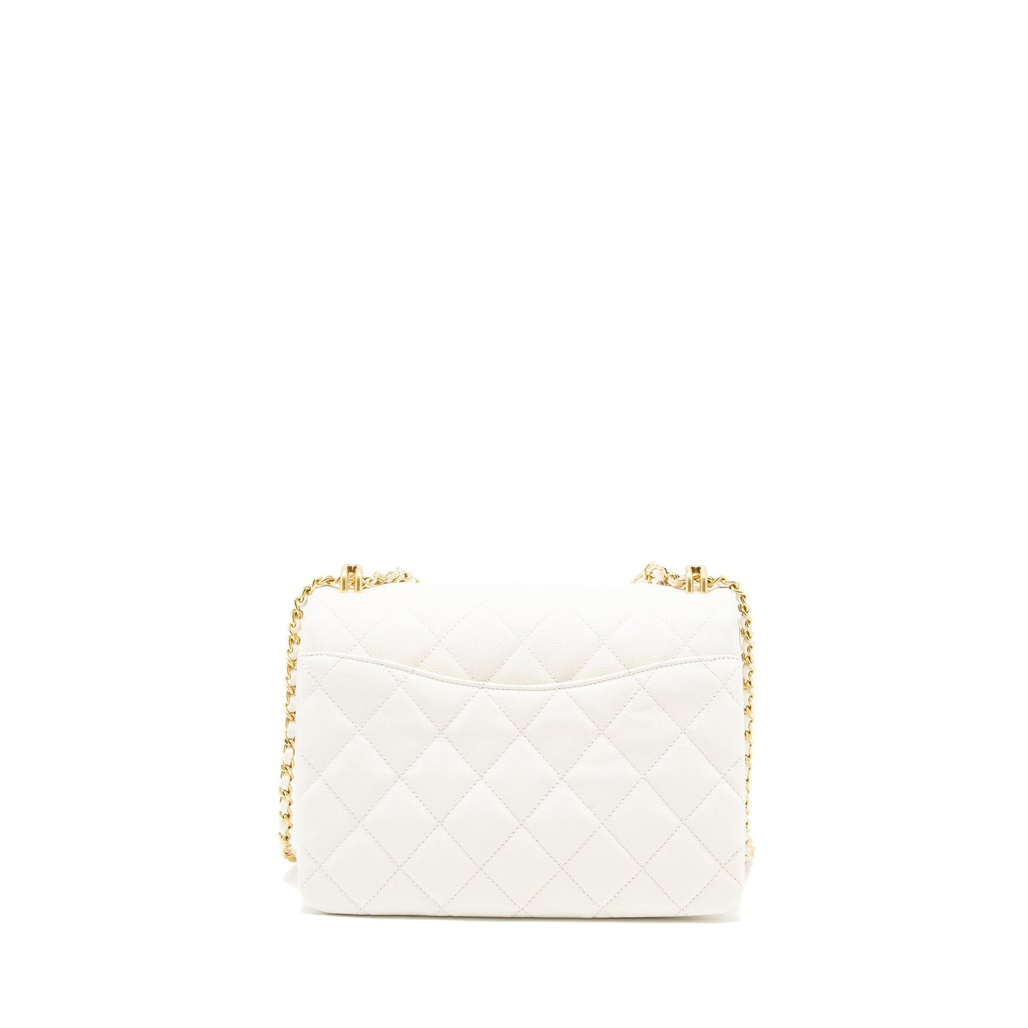 Chanel 21K Coco First Caviar White Brushed  (Microchip)