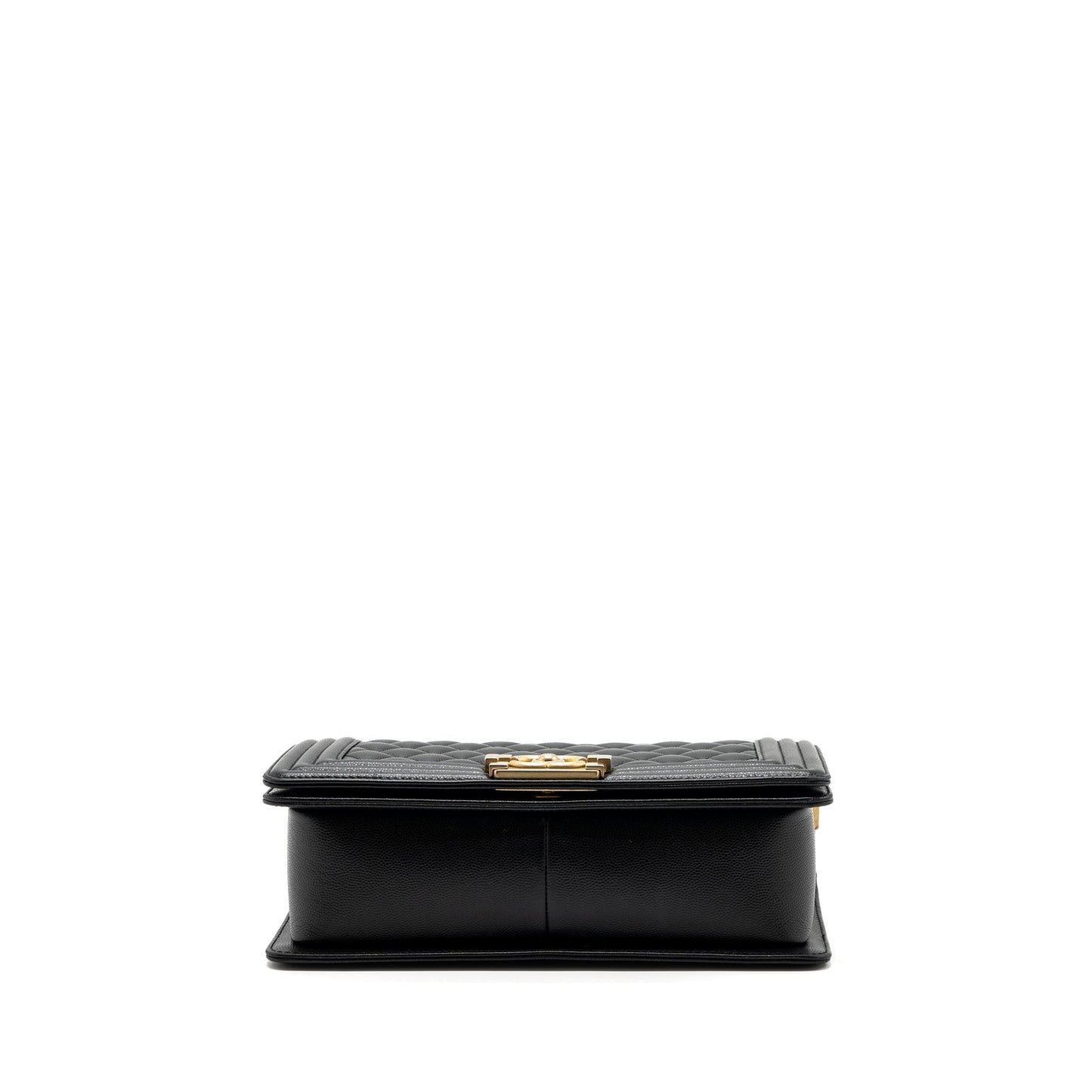 Chanel Medium Classic Boy Bag Caviar Black  (microchip)