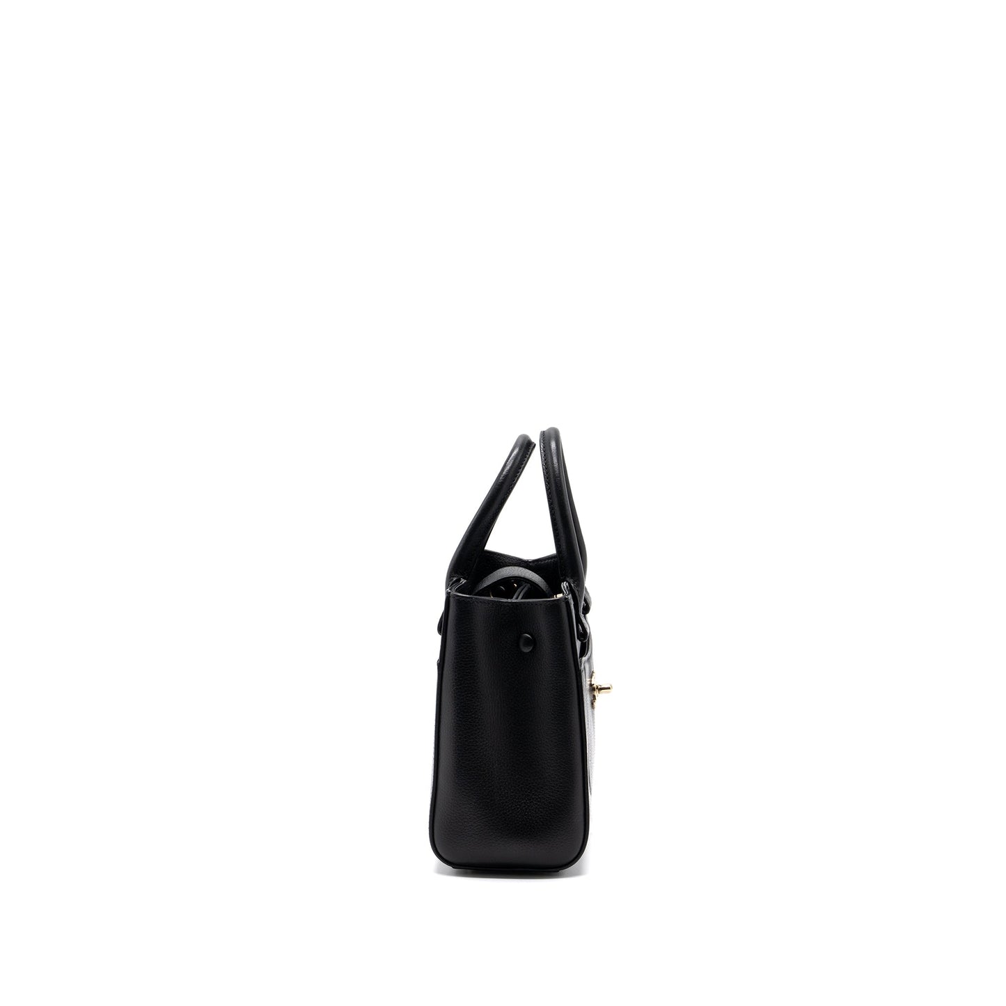 Chanel top handle small tote bag grained calfskin black L