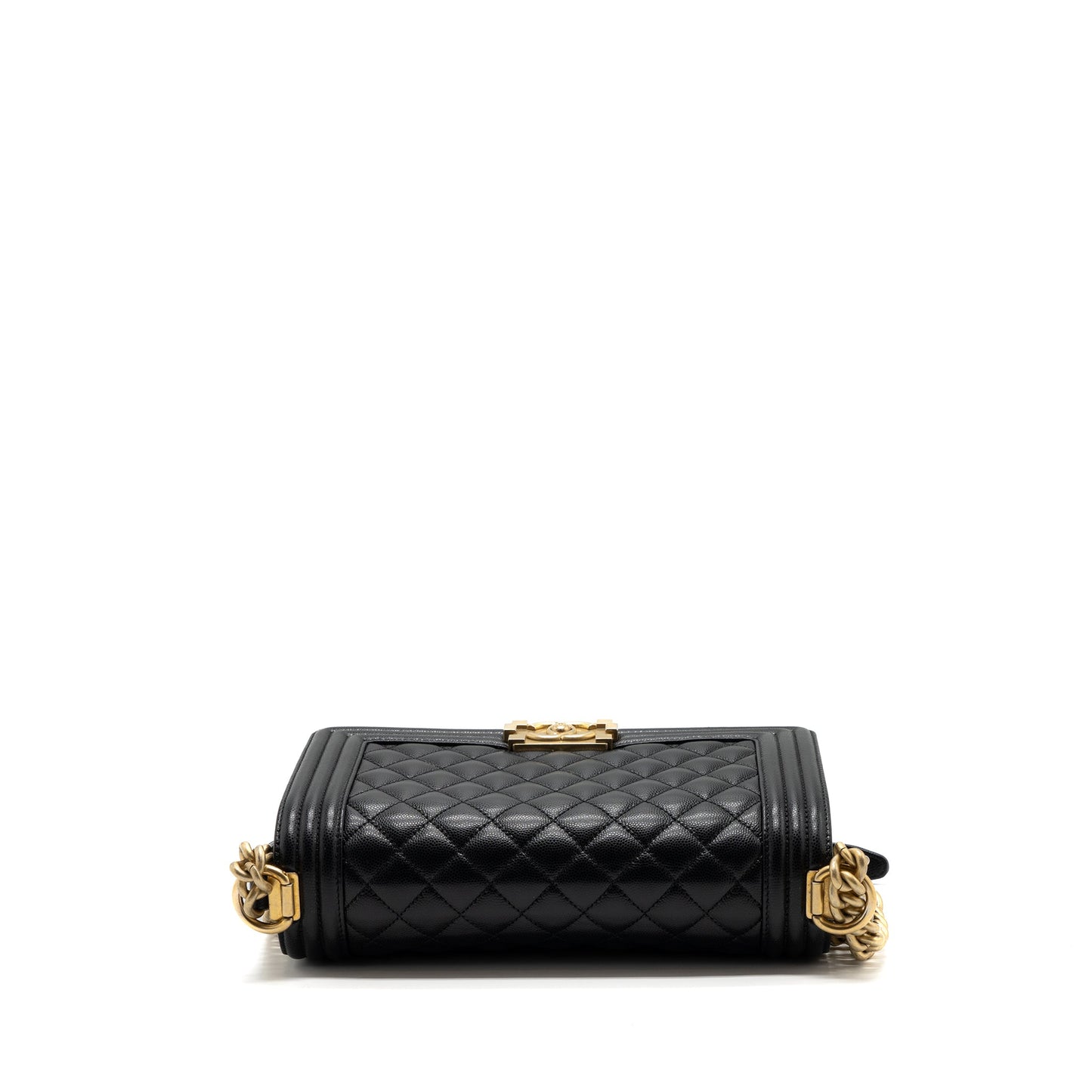 Chanel Medium Classic Boy Bag Caviar Black  (microchip)