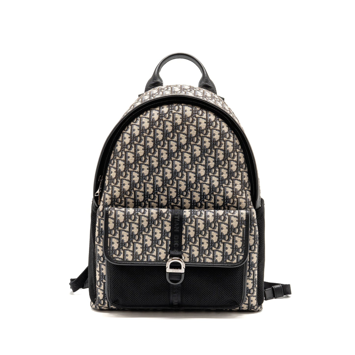 Dior men’s backpack dior oblique canvas / calfskin blue / black