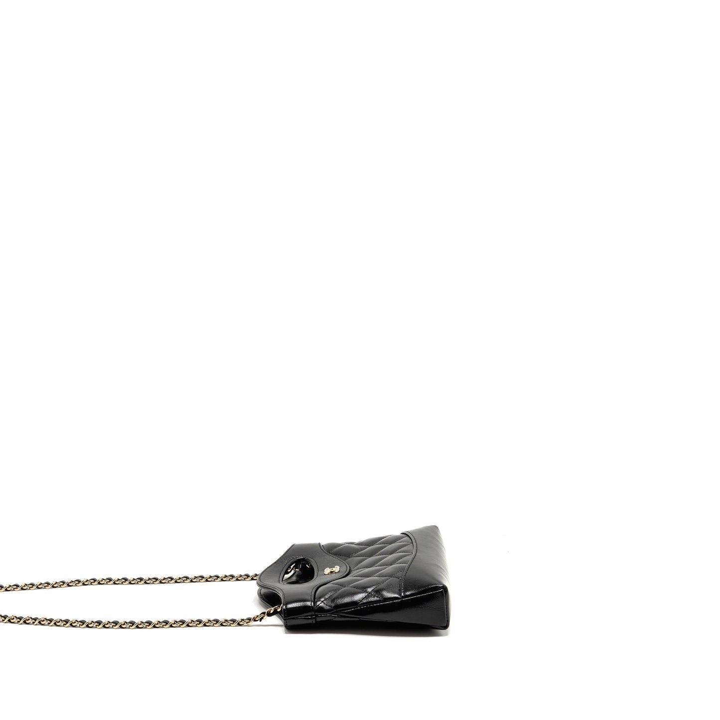 Chanel Mini 31 Clutch with Chain shiny lambskin black L (microchip)