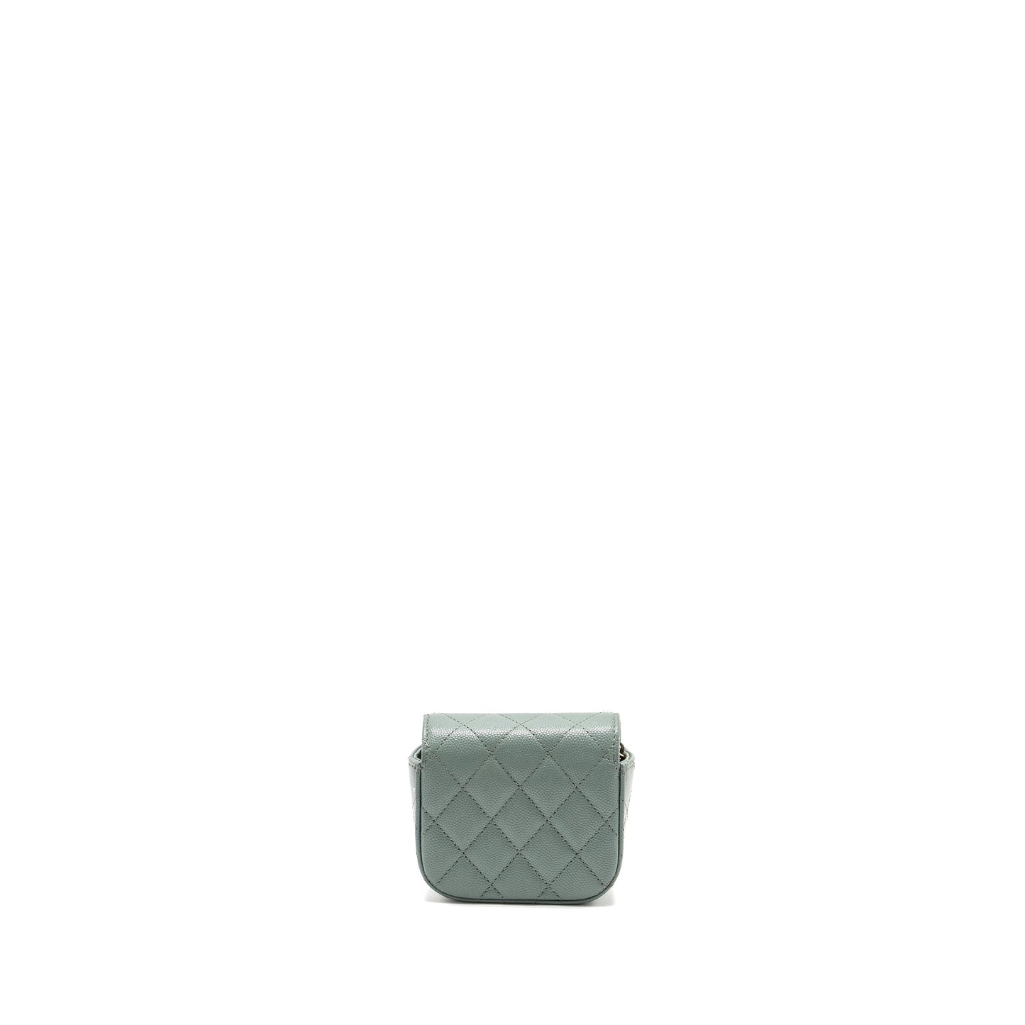 Chanel Mini Flap Vanity With Chain Caviar Light Green L