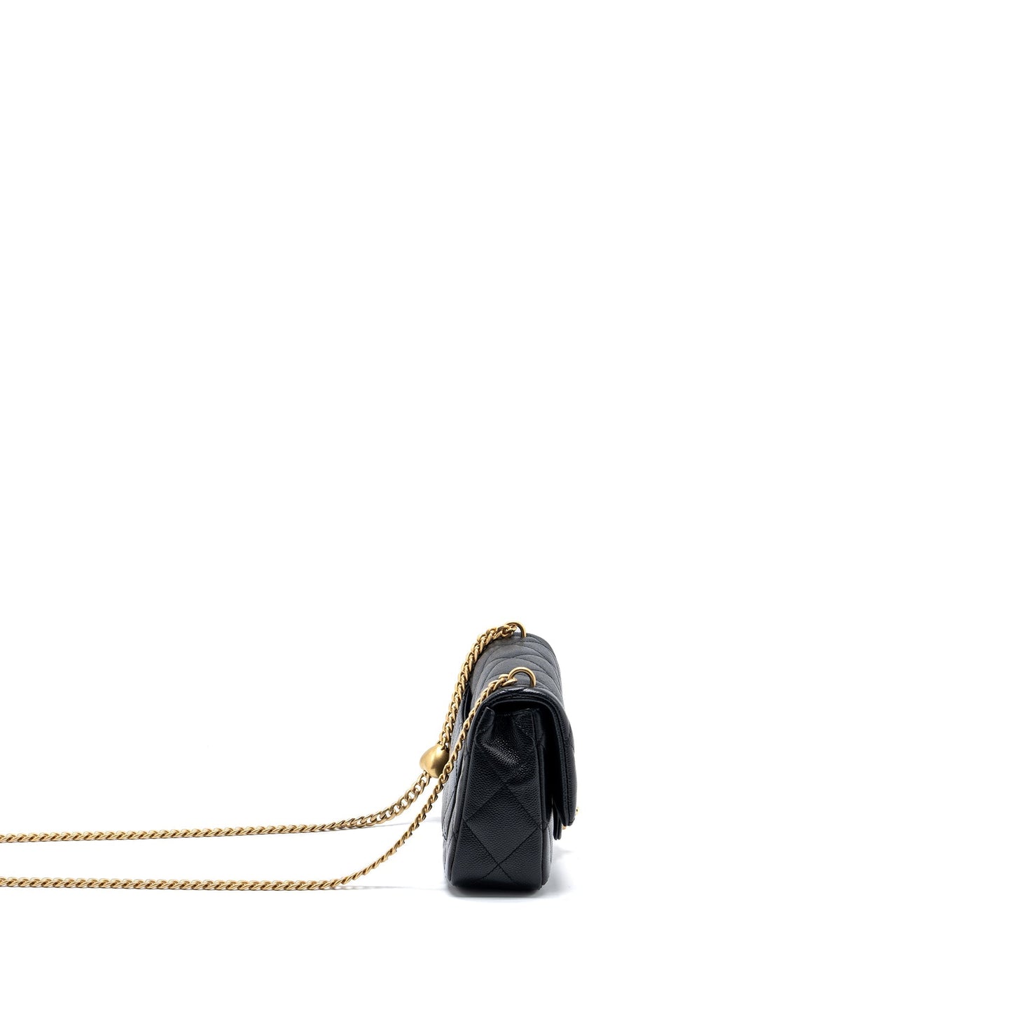 Chanel 23p Coco Love Flap Bag Caviar Black  (microchip)