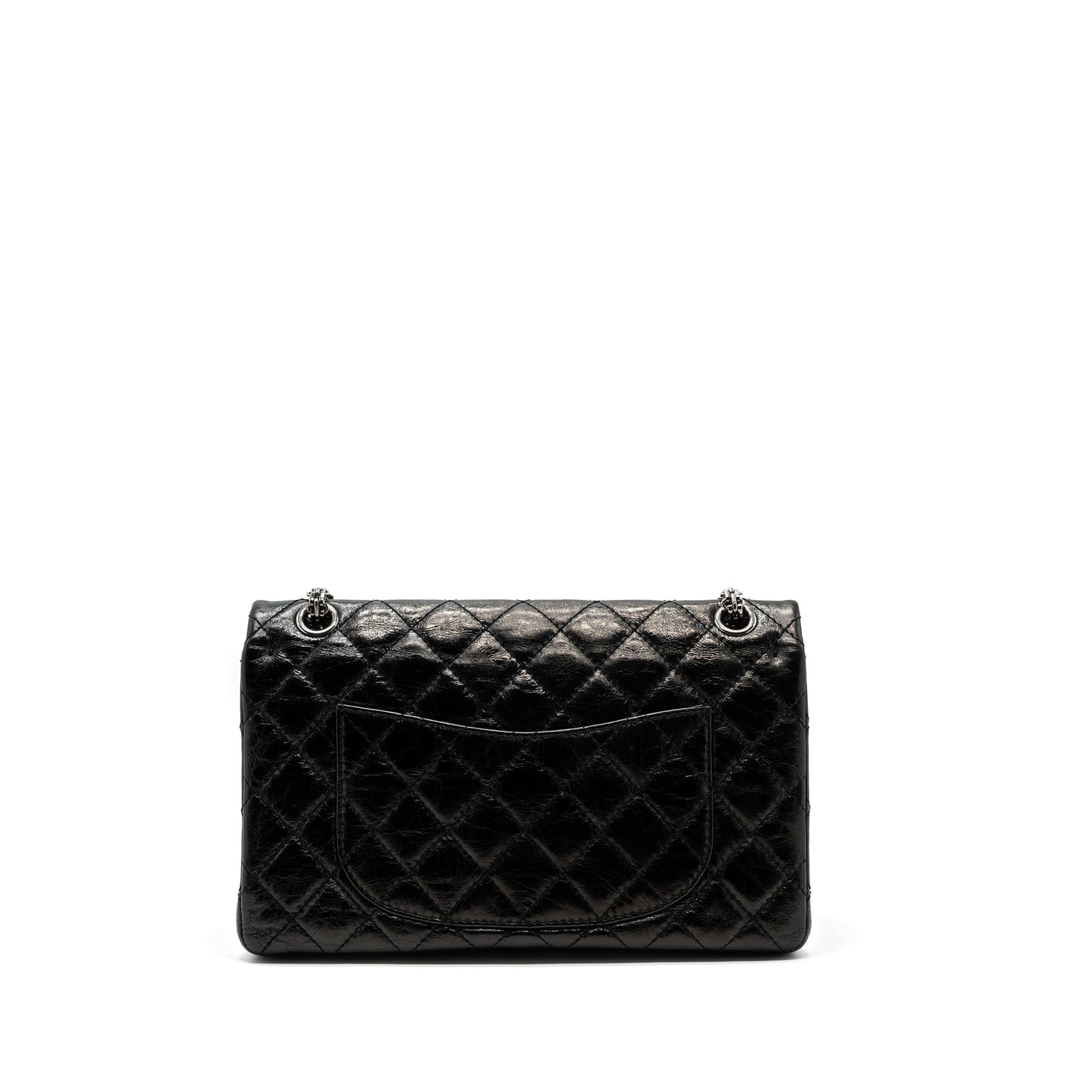 Chanel 2.55 226 Reissue Double Flap Bag Grained Calfskin Black