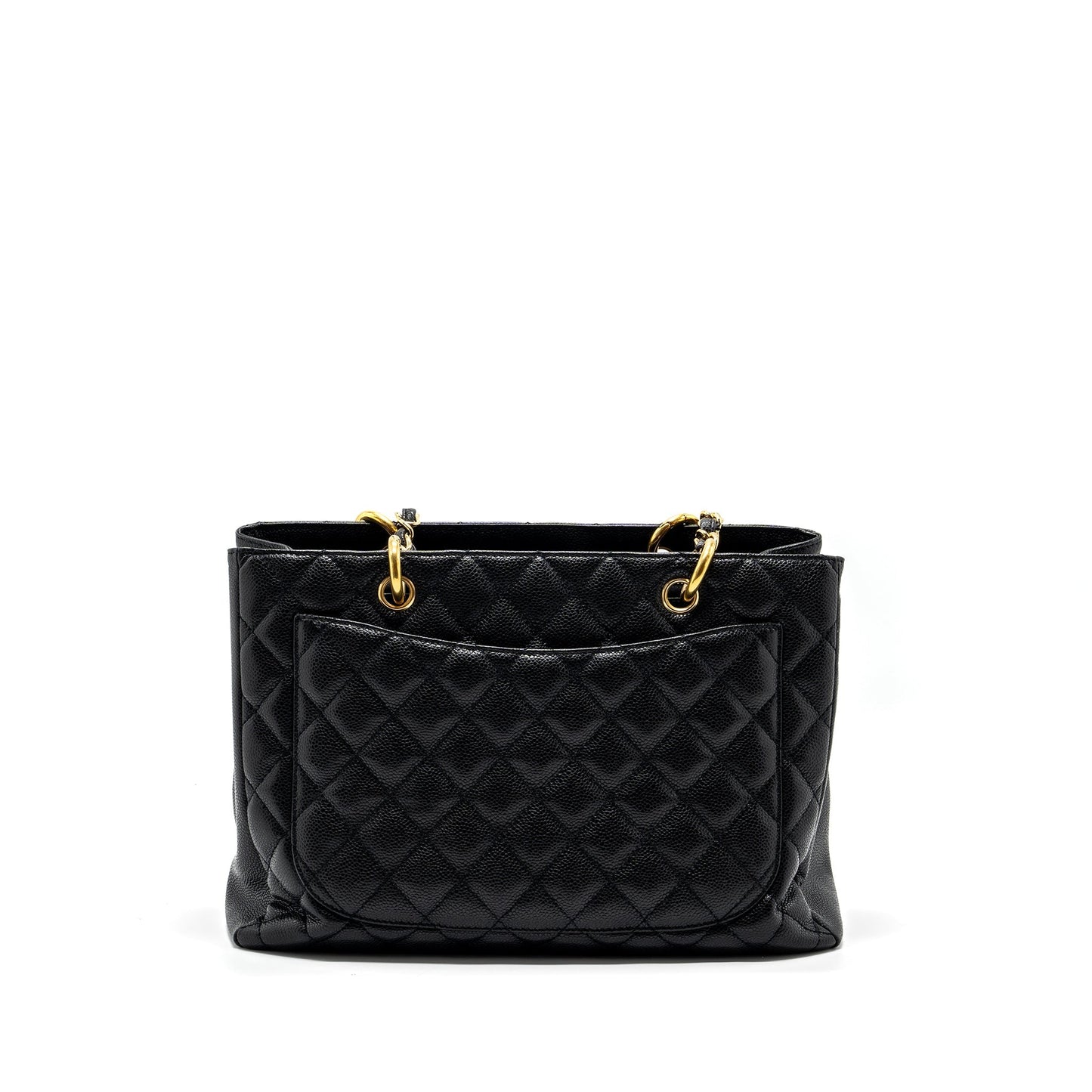 Chanel grand shopping tote caviar black