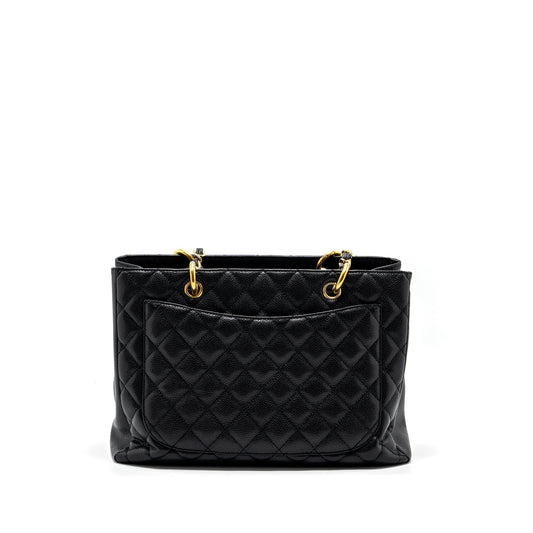 Chanel grand shopping tote caviar black