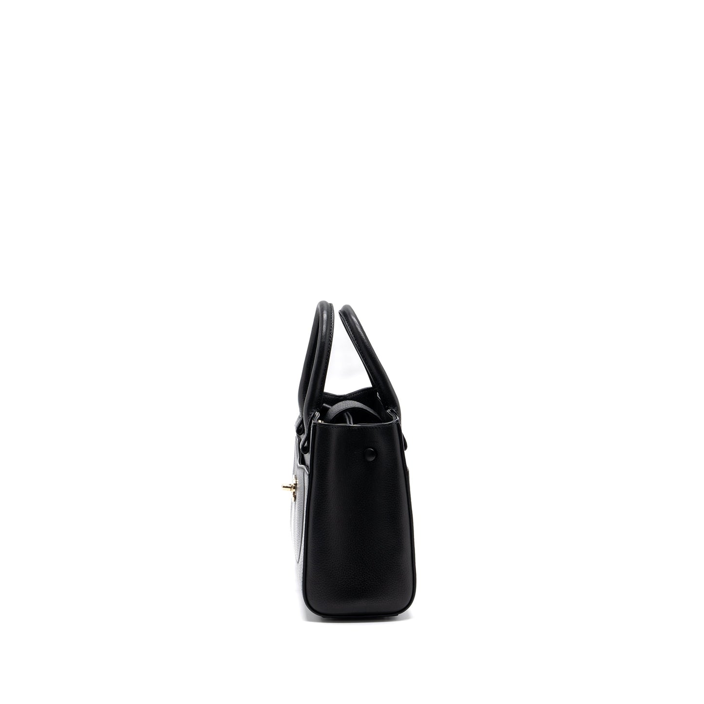 Chanel top handle small tote bag grained calfskin black L