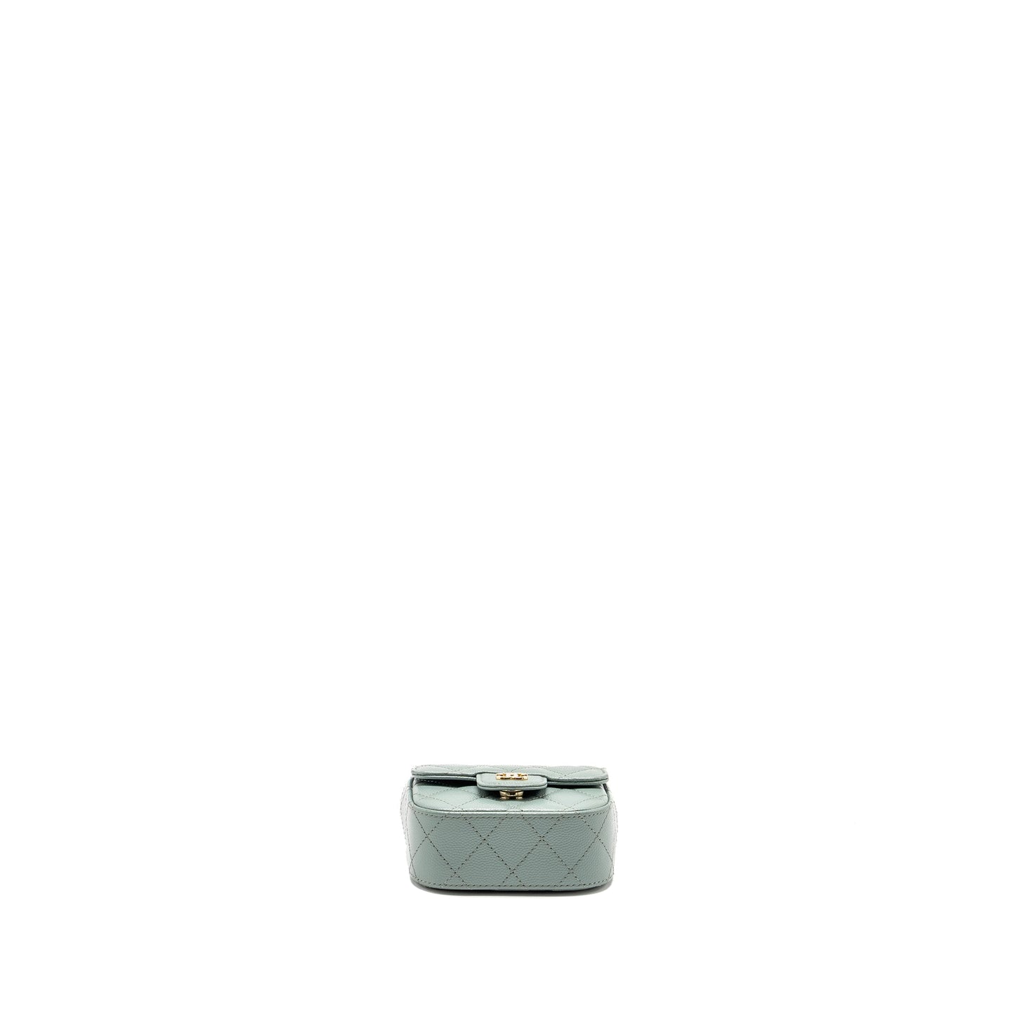 Chanel Mini Flap Vanity With Chain Caviar Light Green L