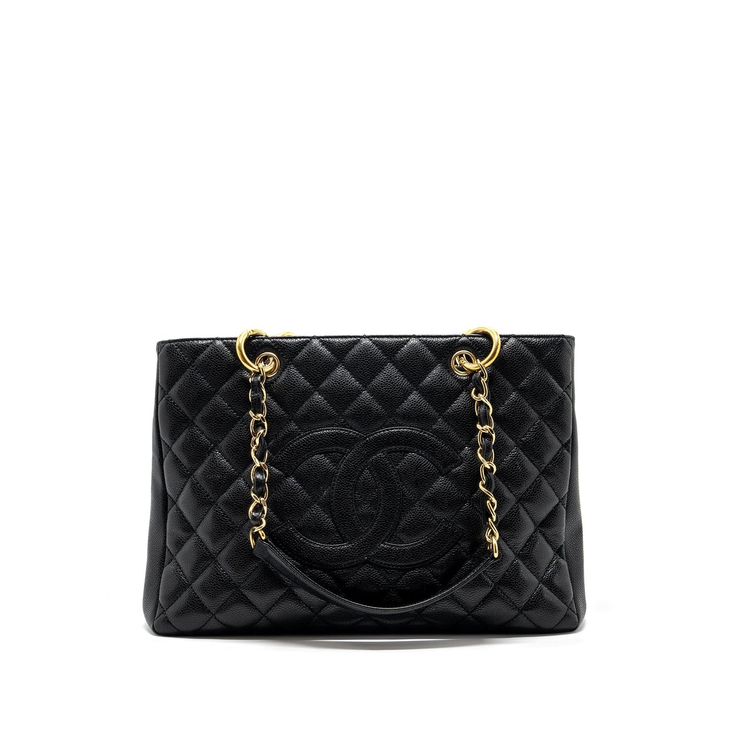 Chanel grand shopping tote caviar black