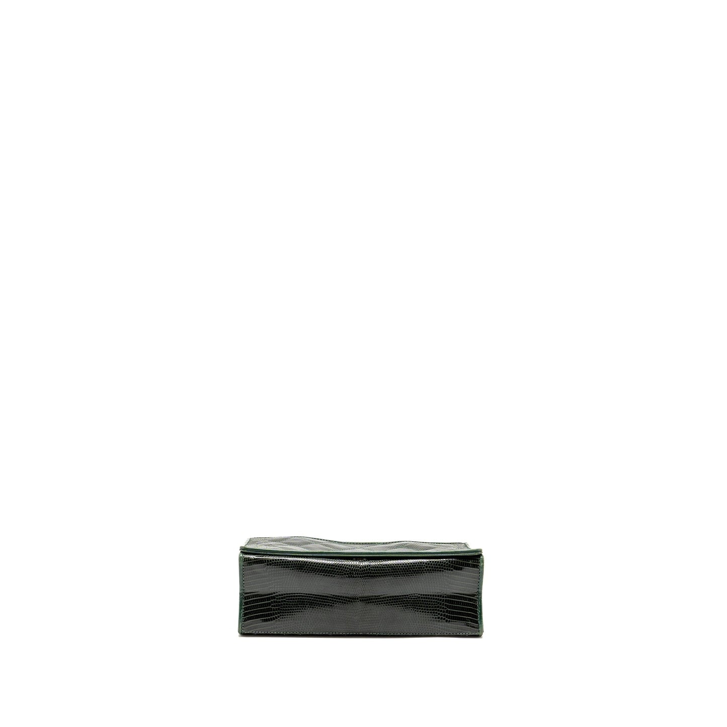 Chanel  Envelop Flap Bag With Chain Lizard Dark Green