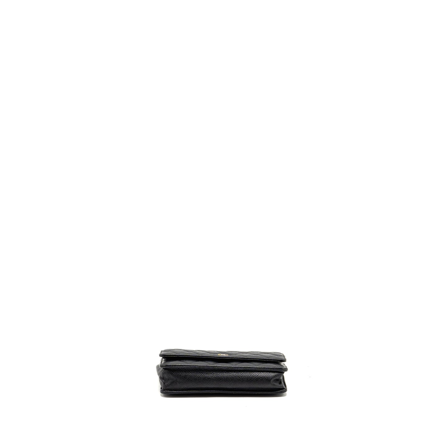 Chanel Classic wallet on chain caviar Black